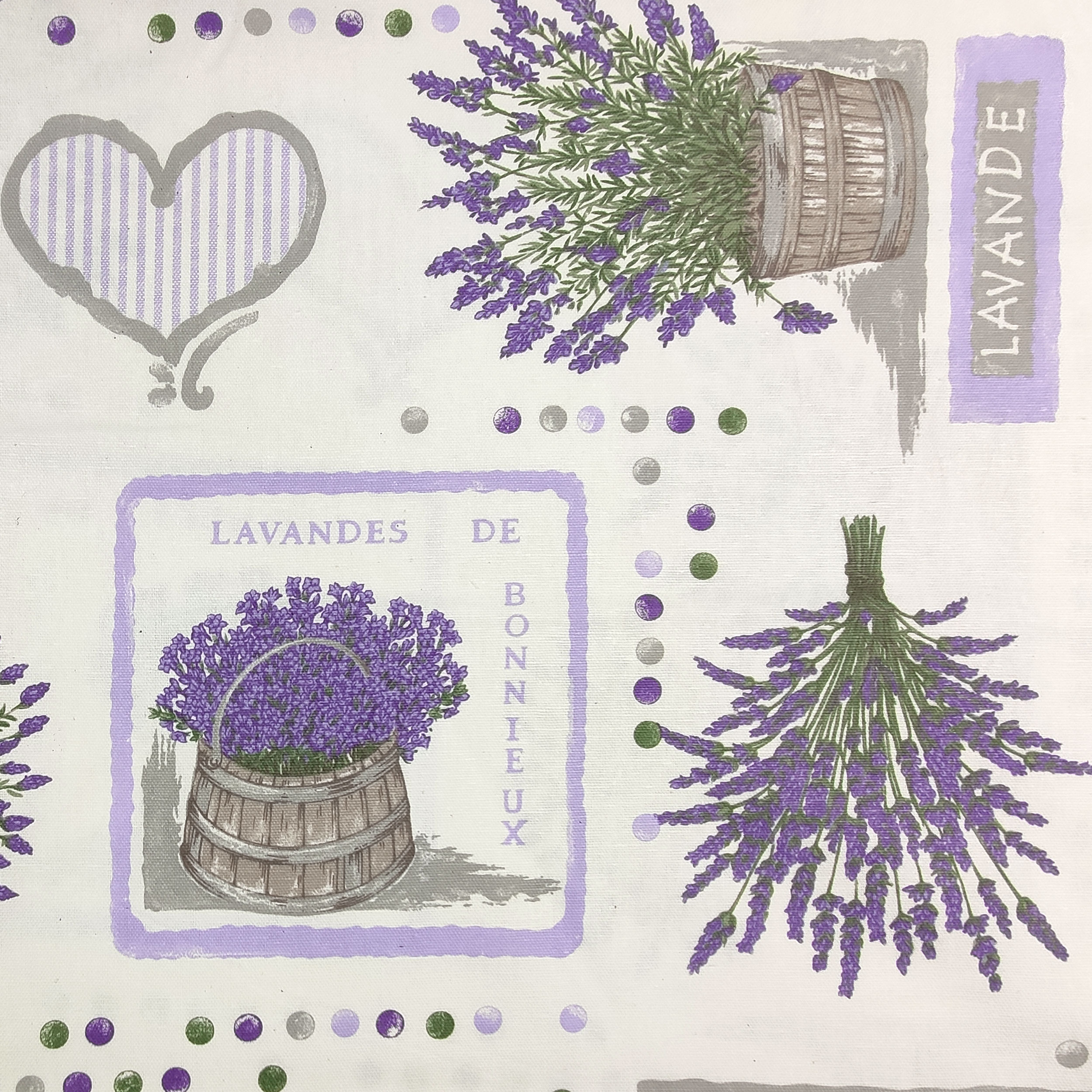 Stoff für Shabby Chic Tischtuch Lavendel