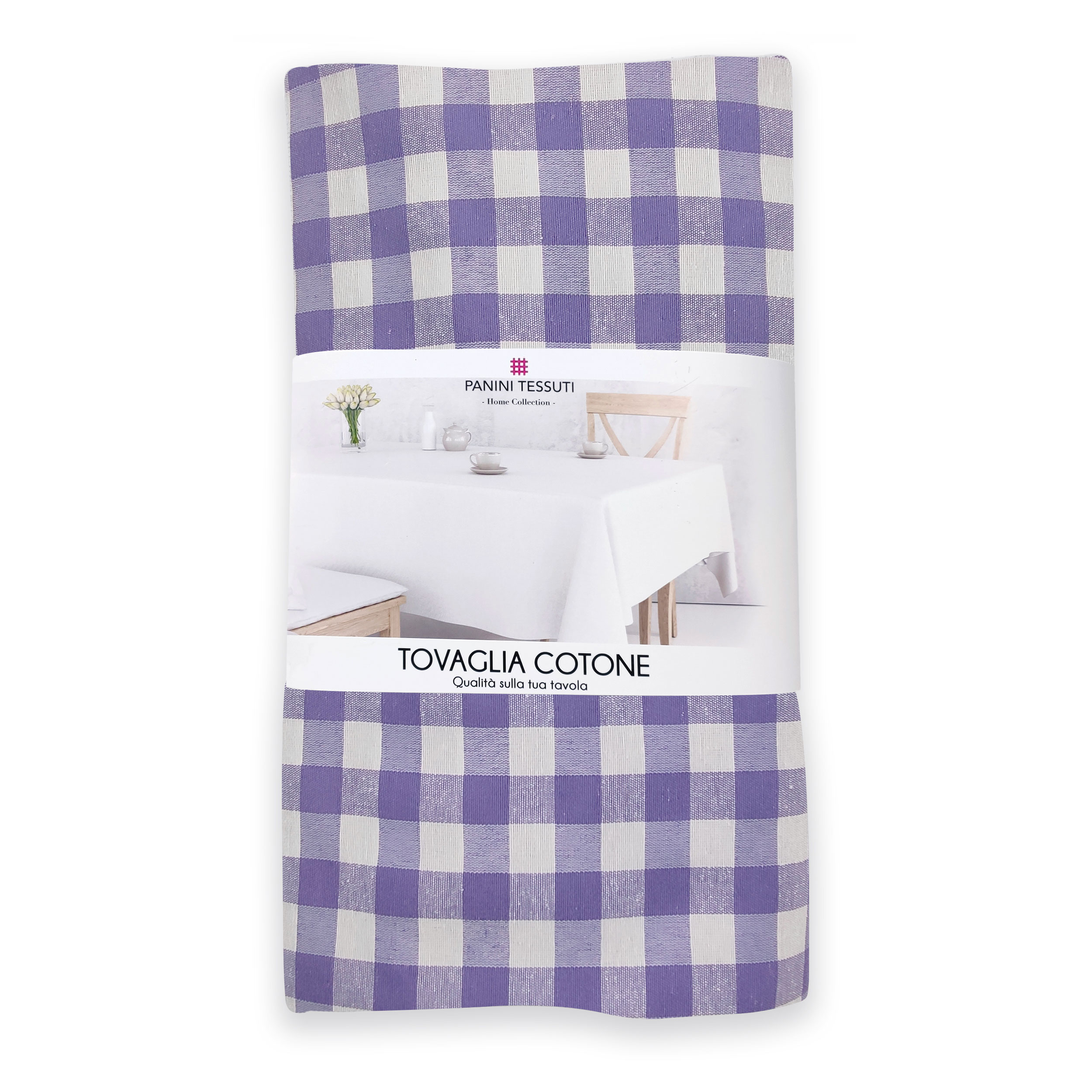 Tissue Dyed Tablecloth Square Lilac Image