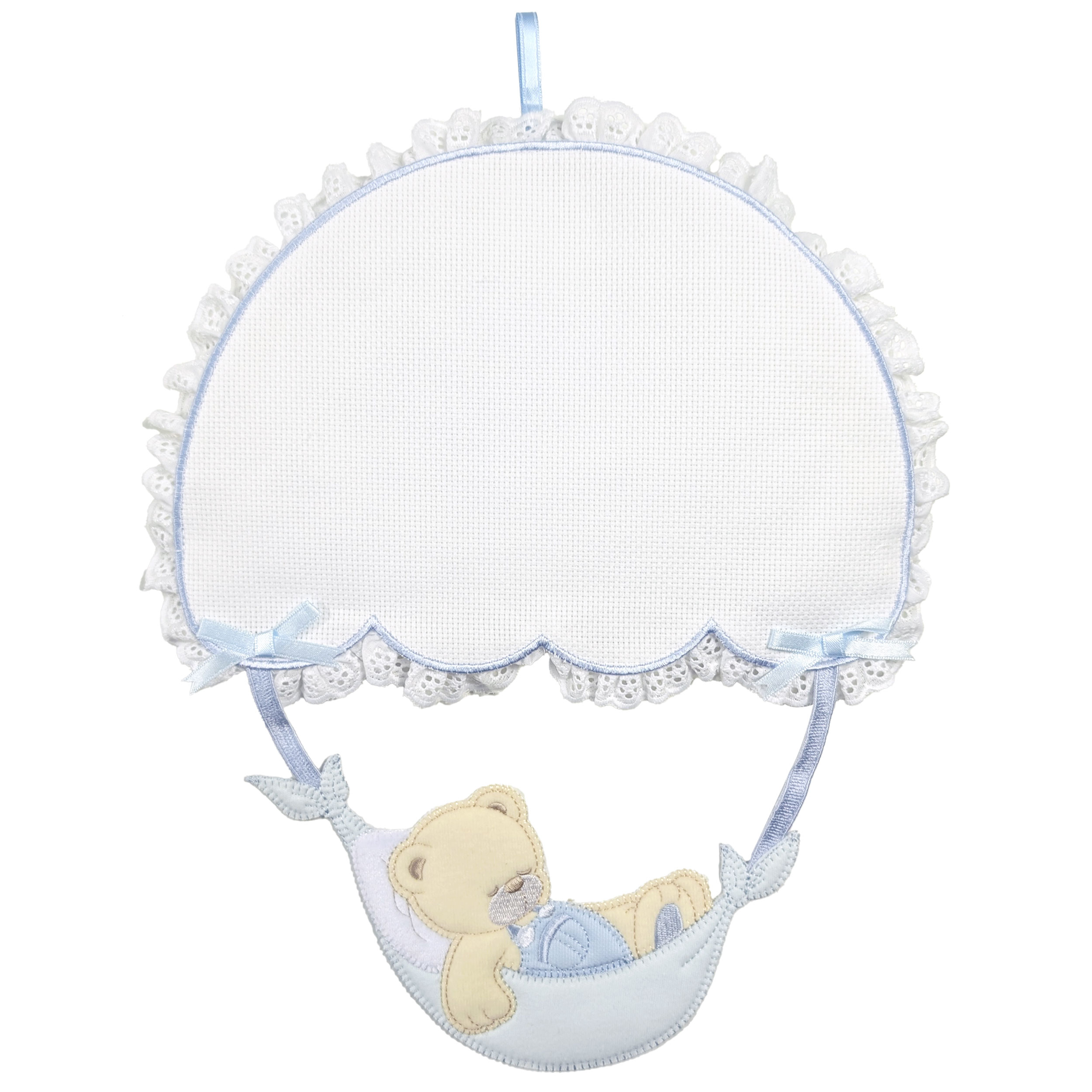 Parachute Birth Ribbon with Blue Bear Image