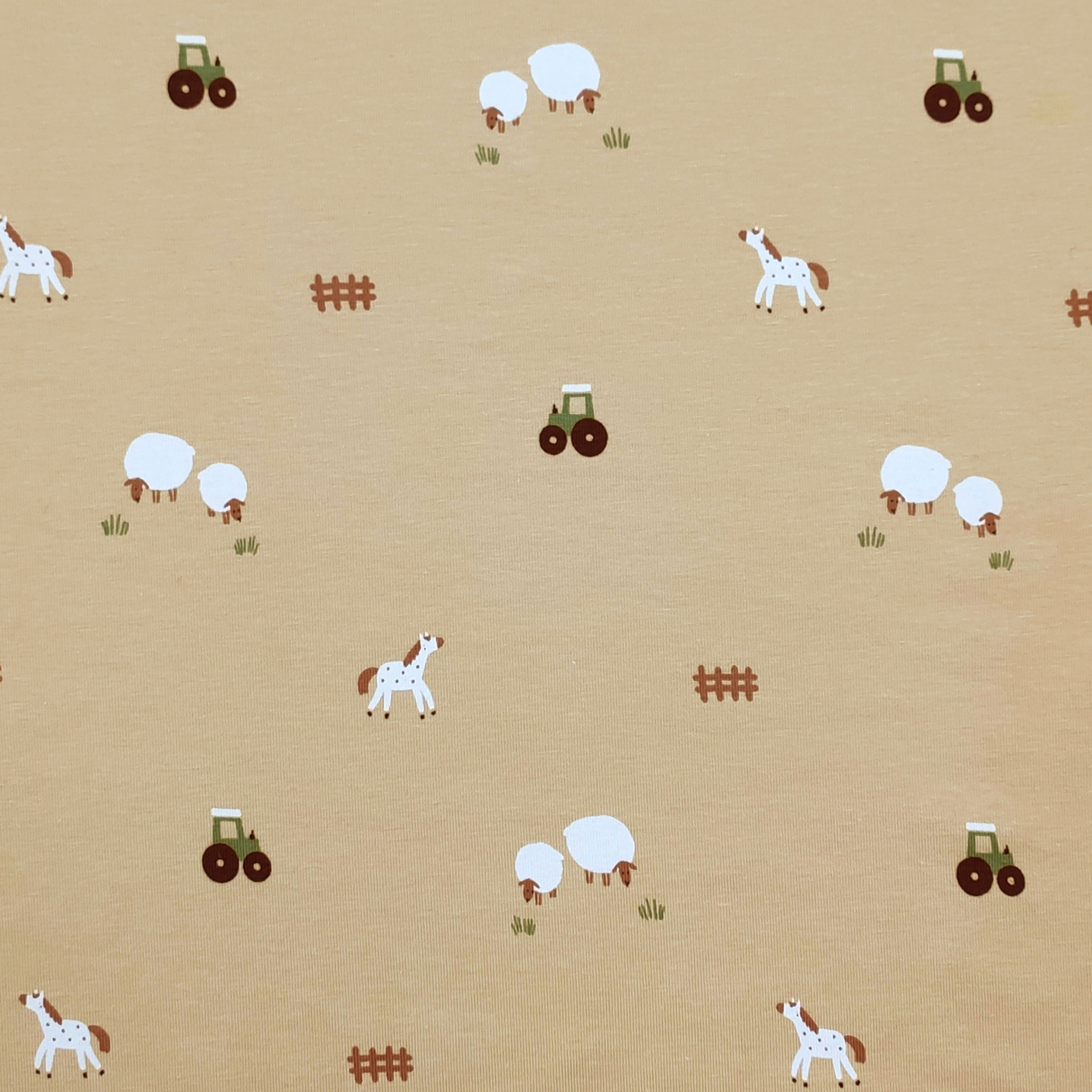 Fond de ferme en jersey de coton beige