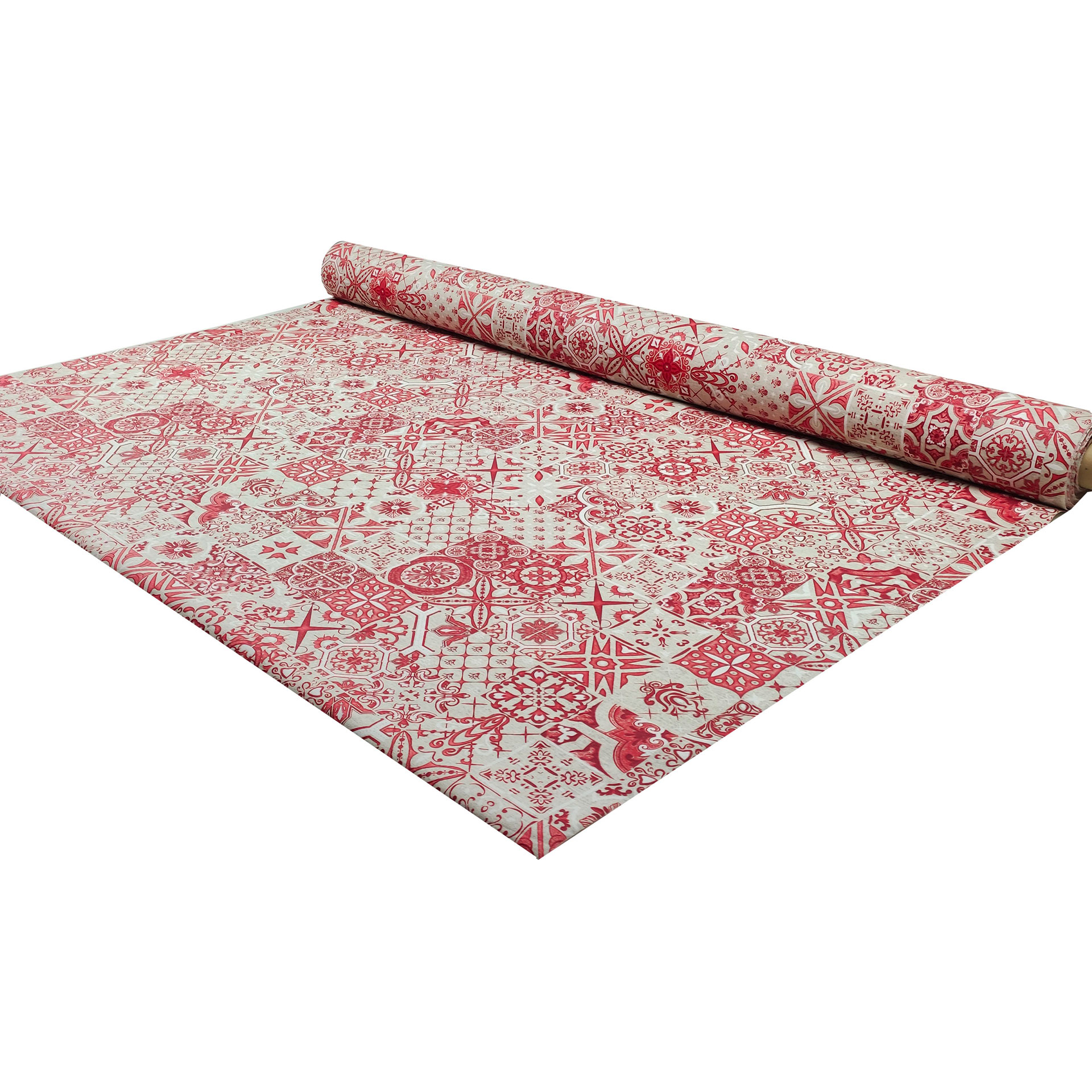 Tessuto-resinato-damascato-rosso-rotolo