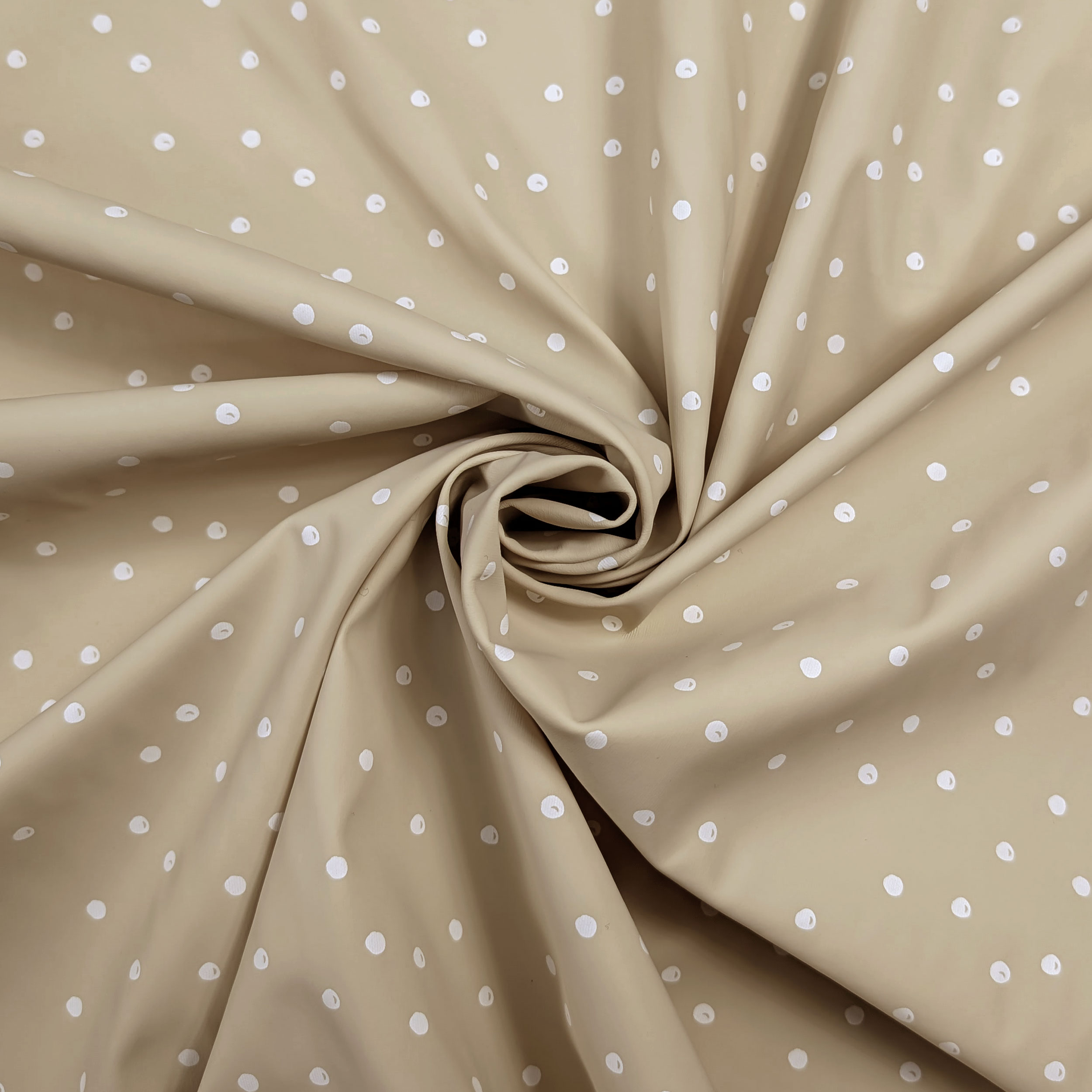 Mackintosh White Polka Dots Beige Background Image