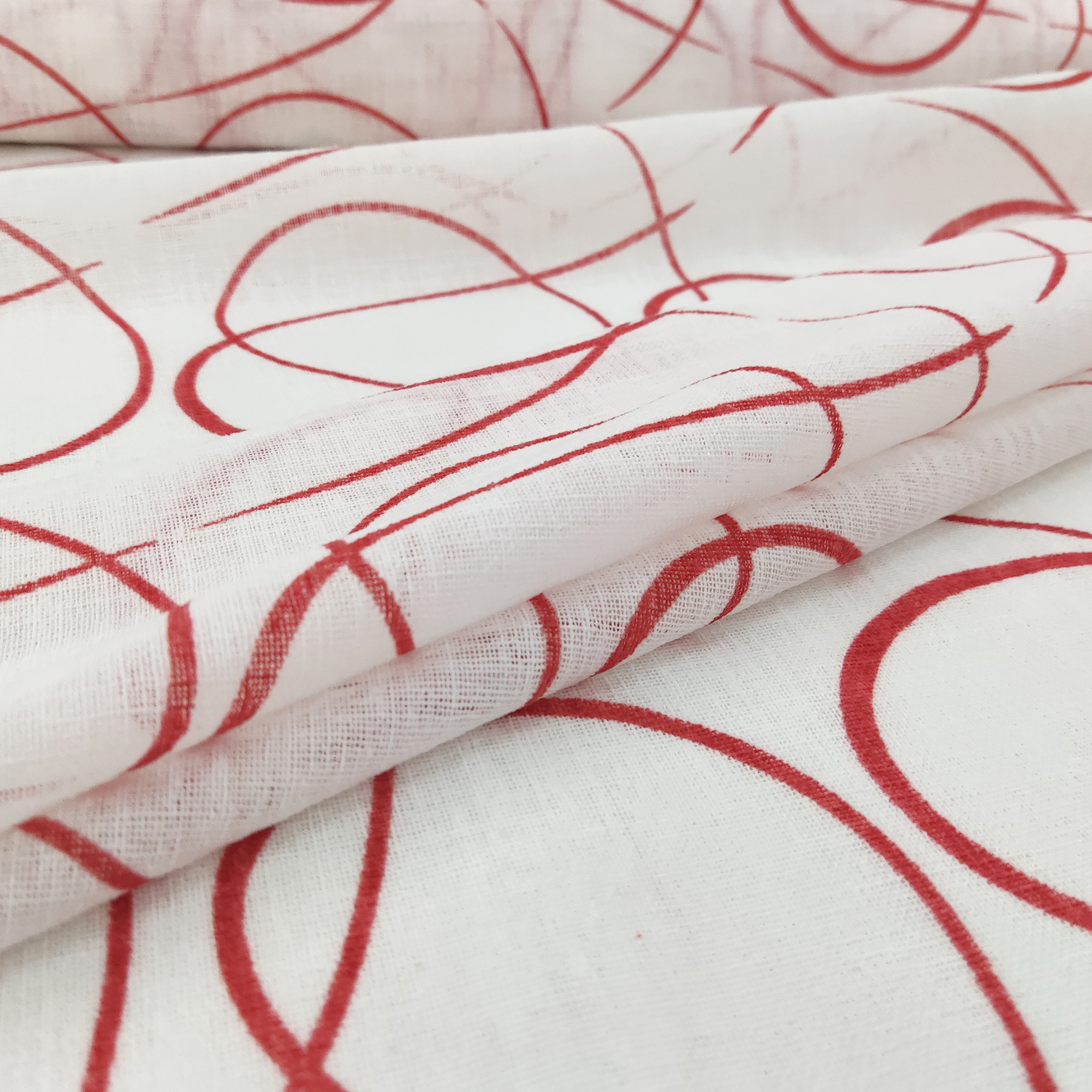 Tissu de rideau Liberty Red Circles