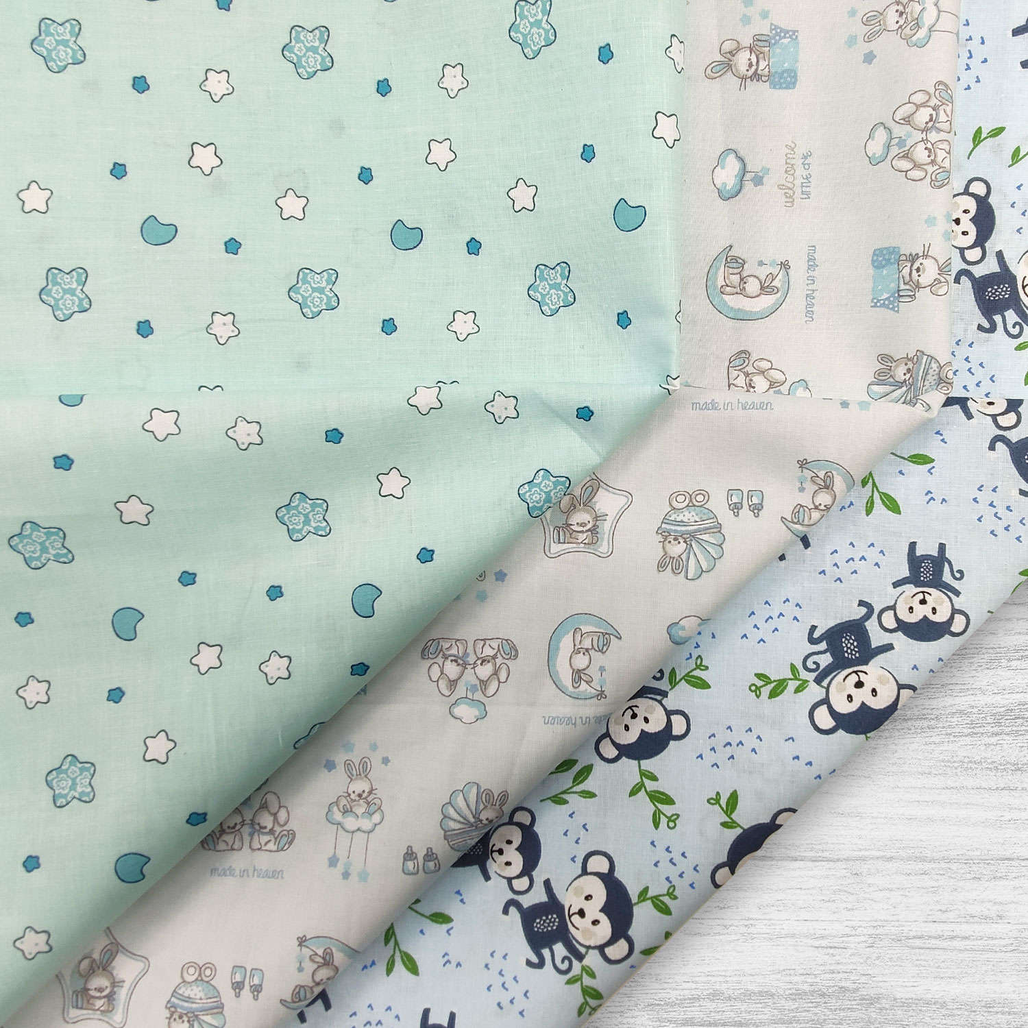 Singe bleu en coton