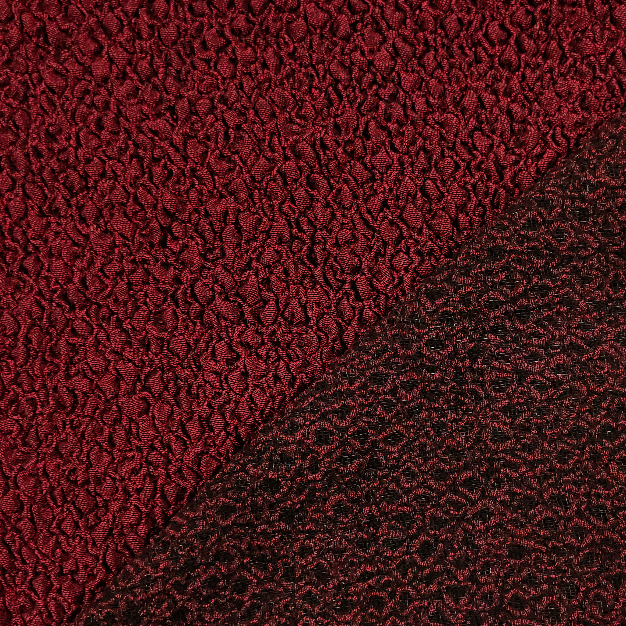 Bi-elastic Embossed Sofa Cover Fabric Irregular Red Image