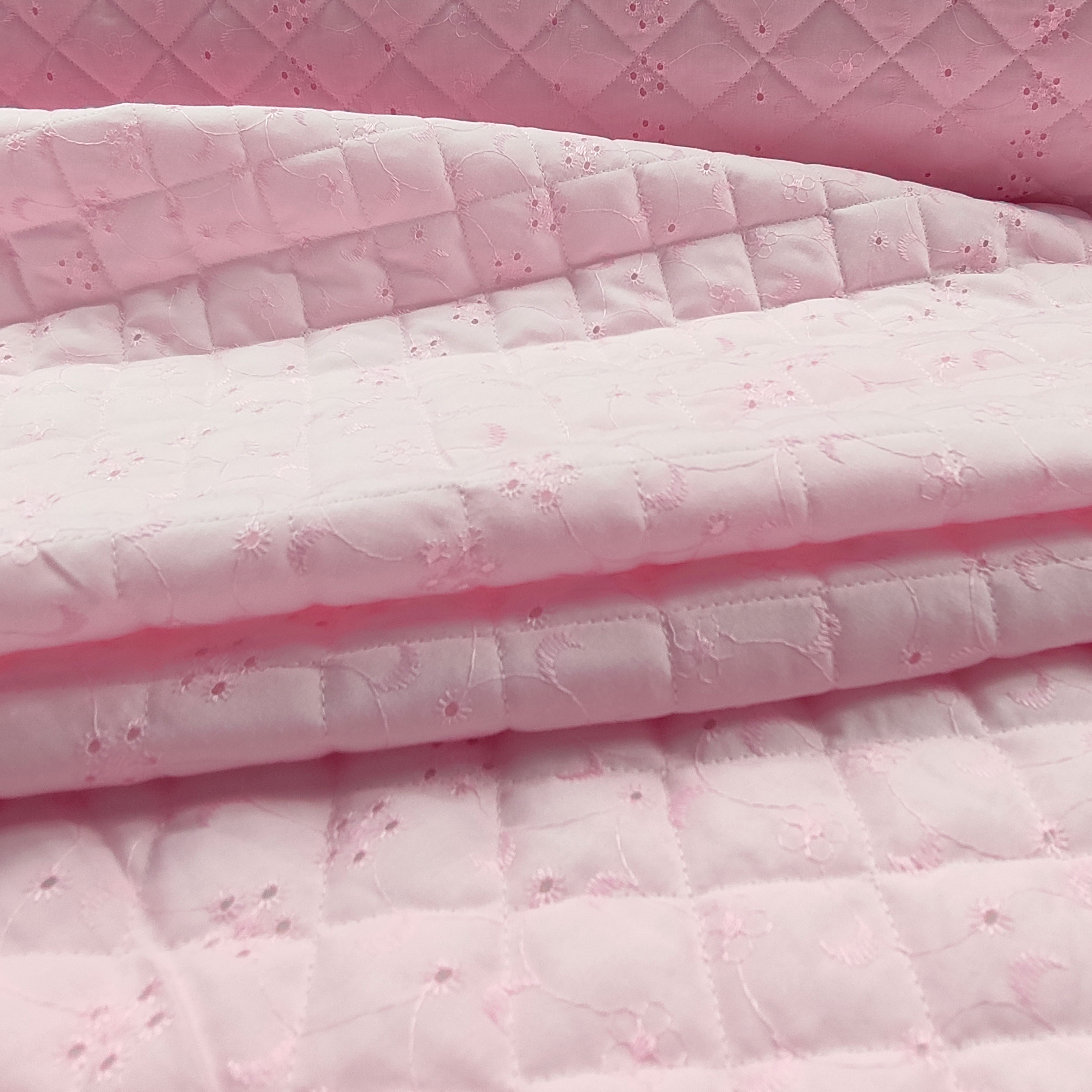 Fabric Quilt Sangallo Rosa Retro Ovatta Image