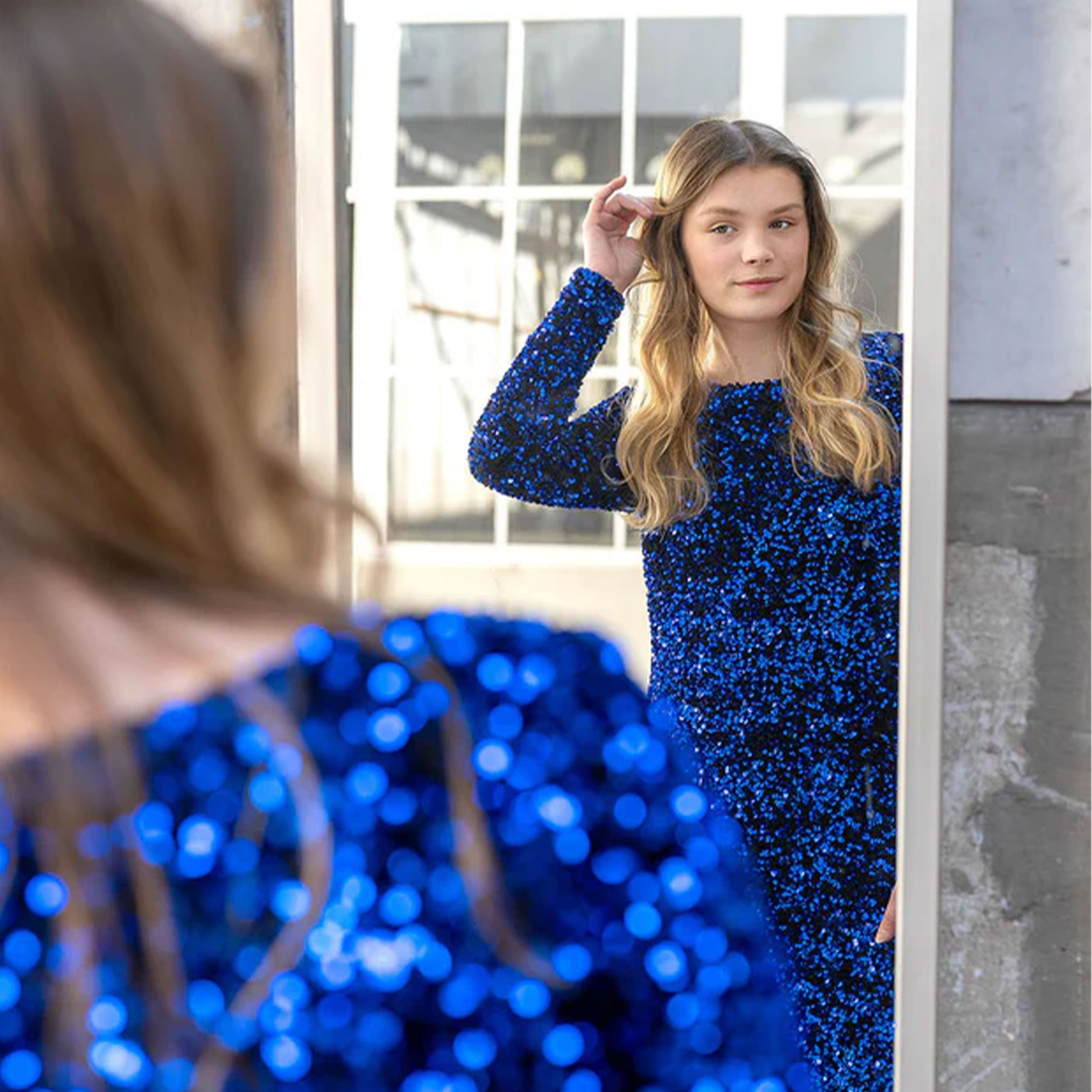 Dressmaking Sequins on Velvet Image