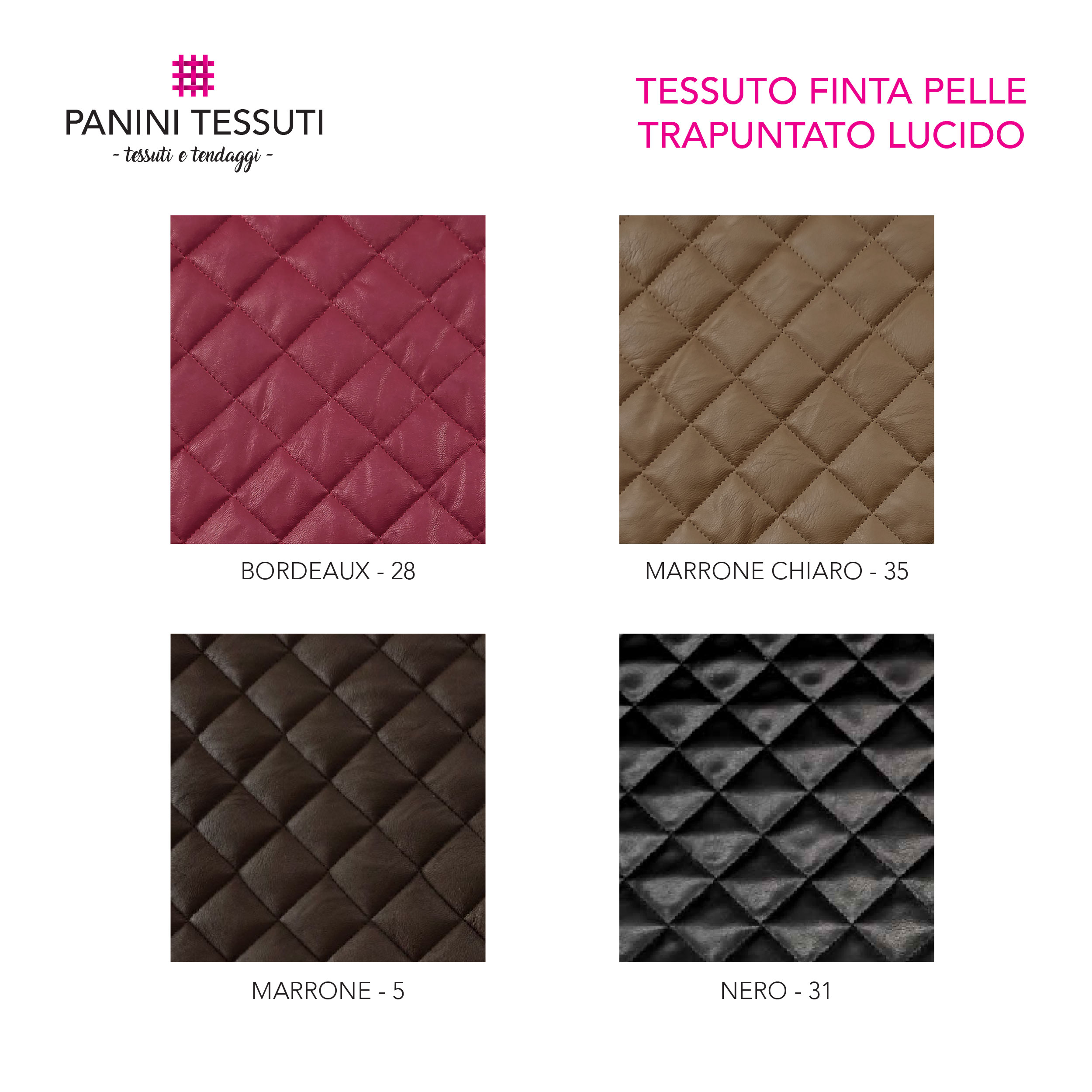 Tissu en faux cuir matelassé brillant Image