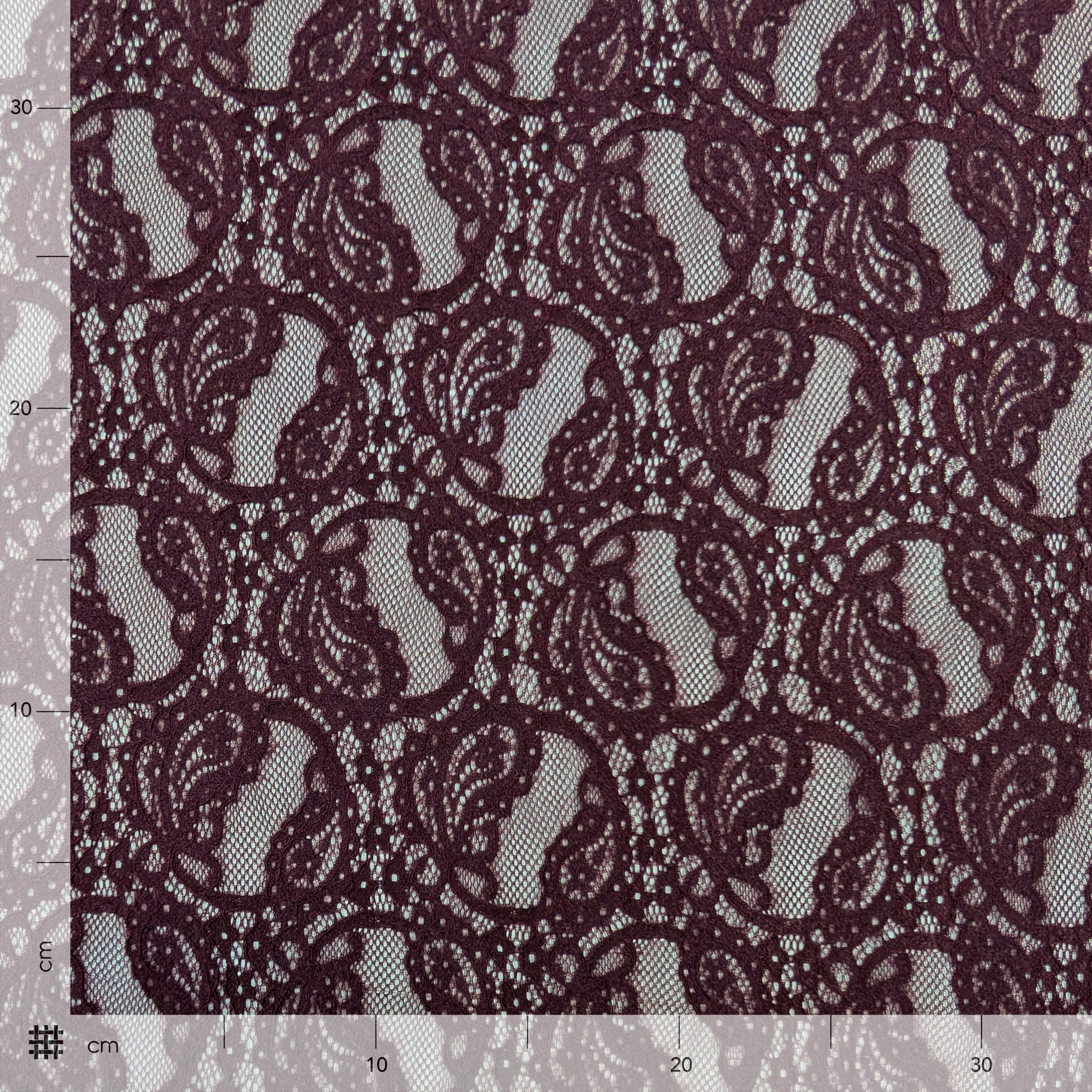Bi-elastic Double Edge Lace Bordeaux Image