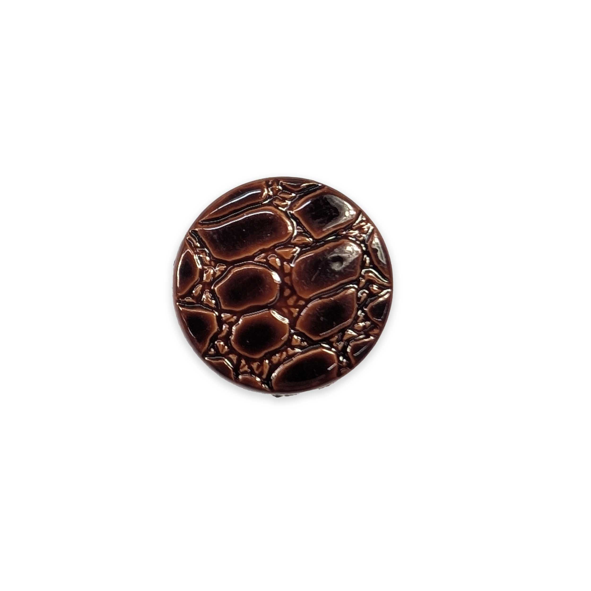 Pythonised Jewel Button Brown Lin 32 Image