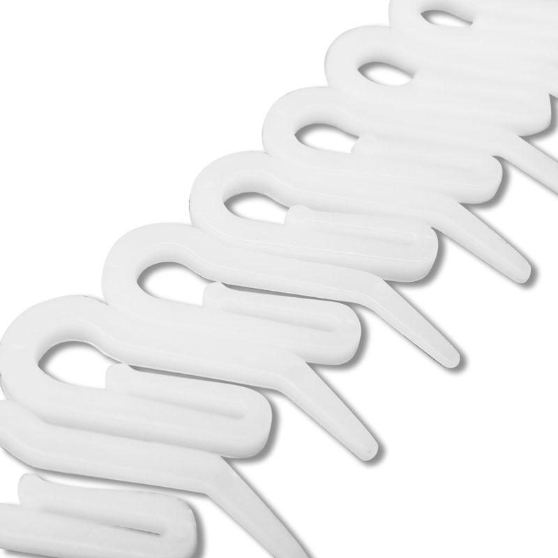 Proboscopes pour cintres de rideaux blancs - 40 pièces