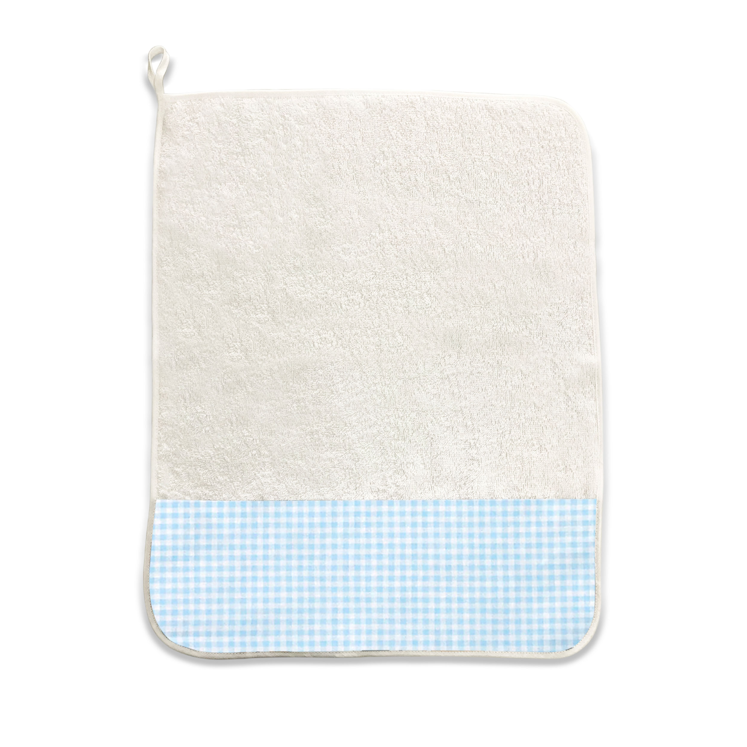 Grande serviette bleue quadrillée