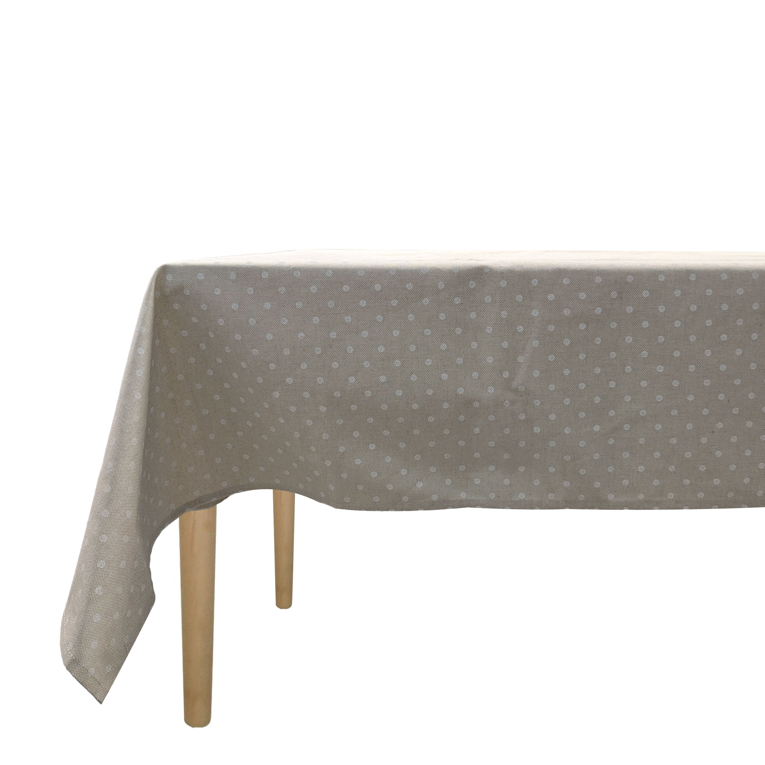 White Polka Dot Tablecloth Image