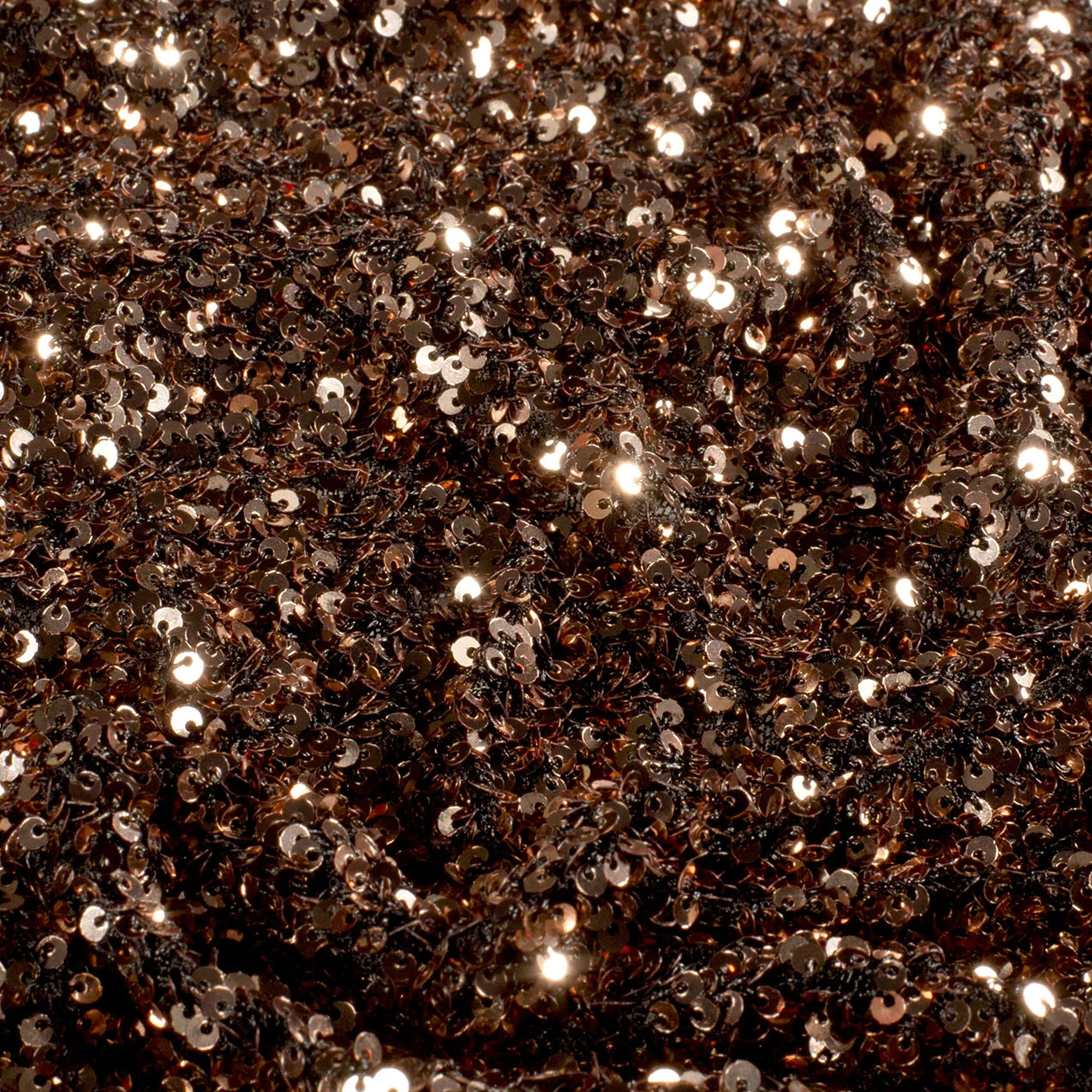 Sequins on Bronze Stretch Tulle Image