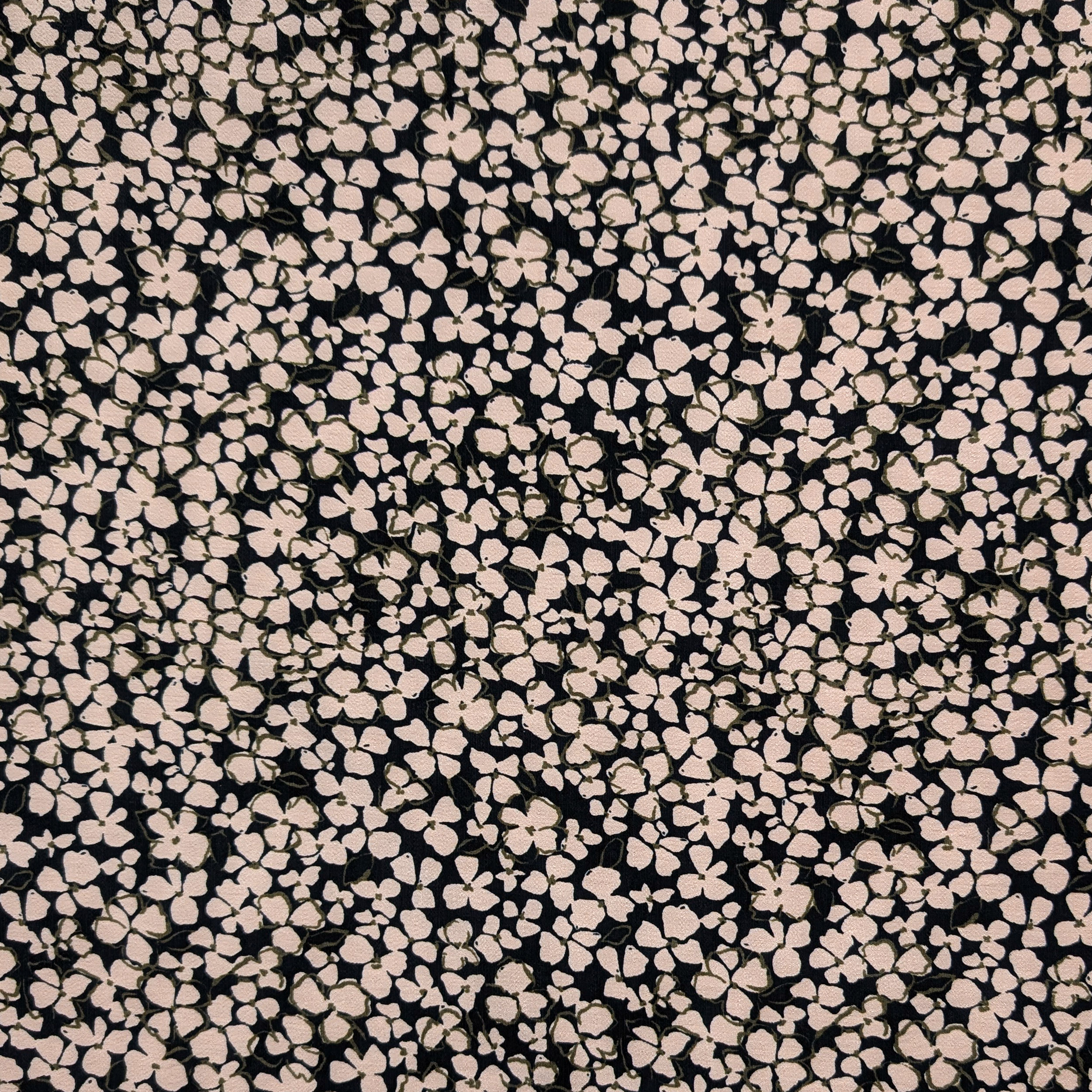Viscose Powdery Flowers Black Background Image