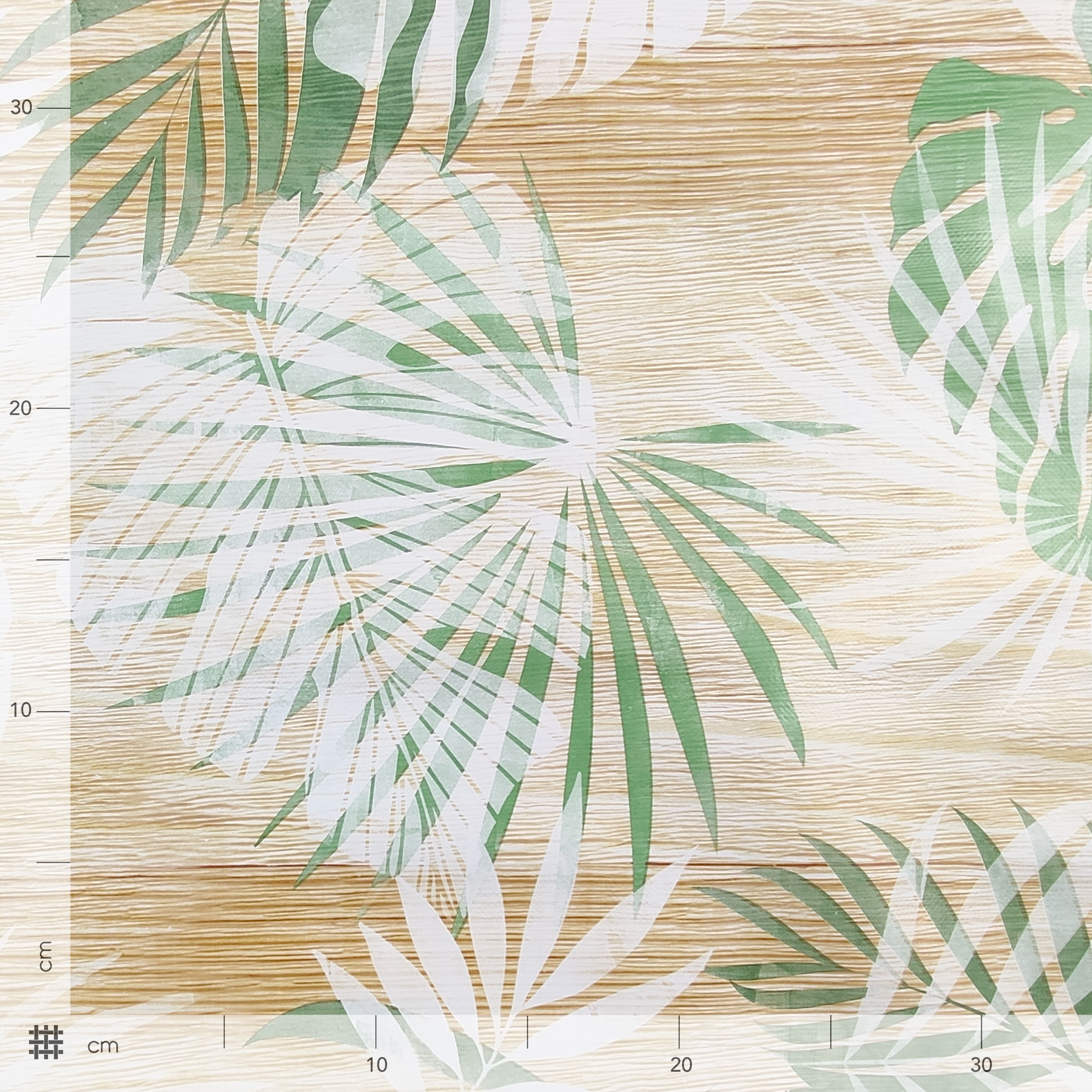 Waxed Tablecloth Fabric Tropical Leaves