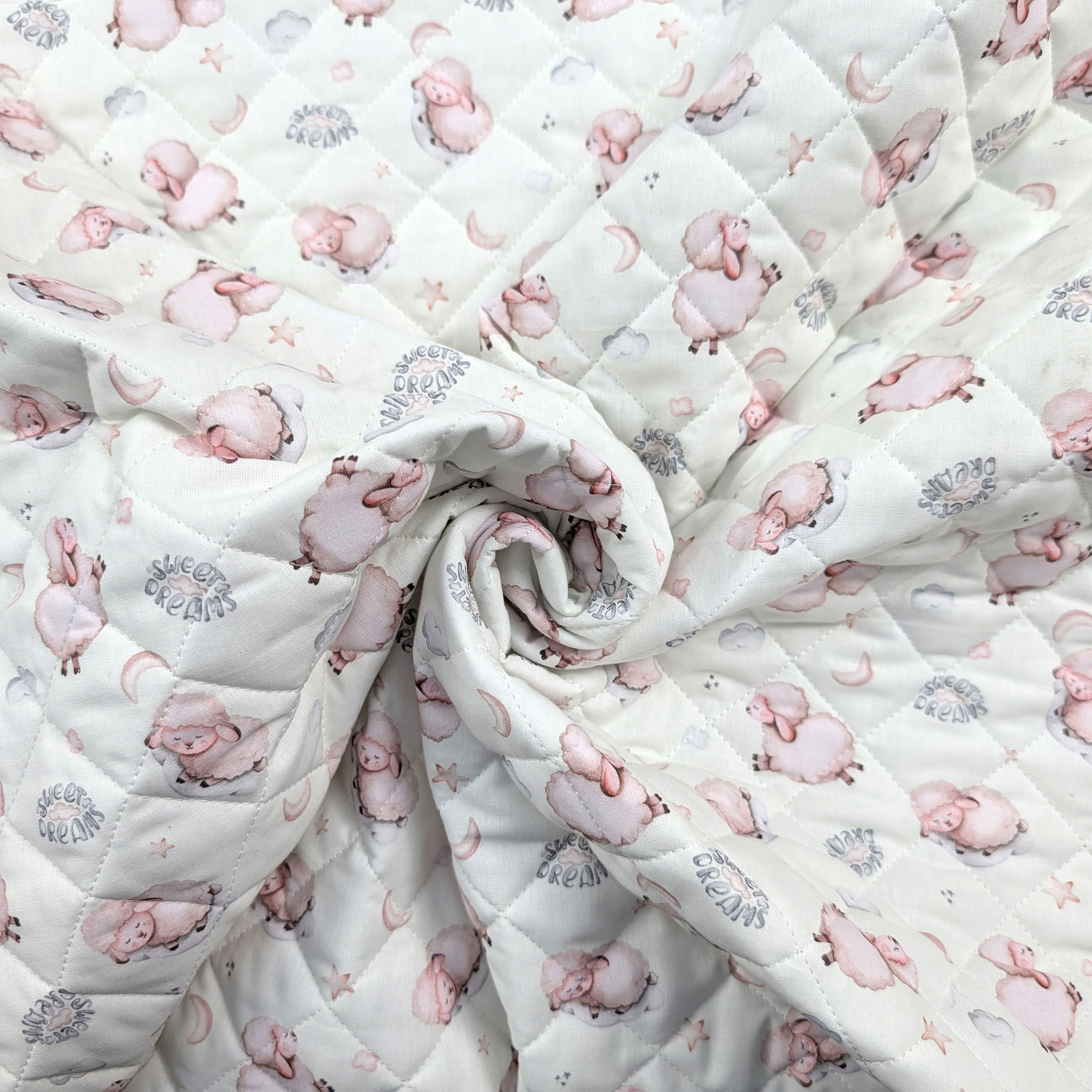 Sweet Dreams Sheep Quilted Fabric Image