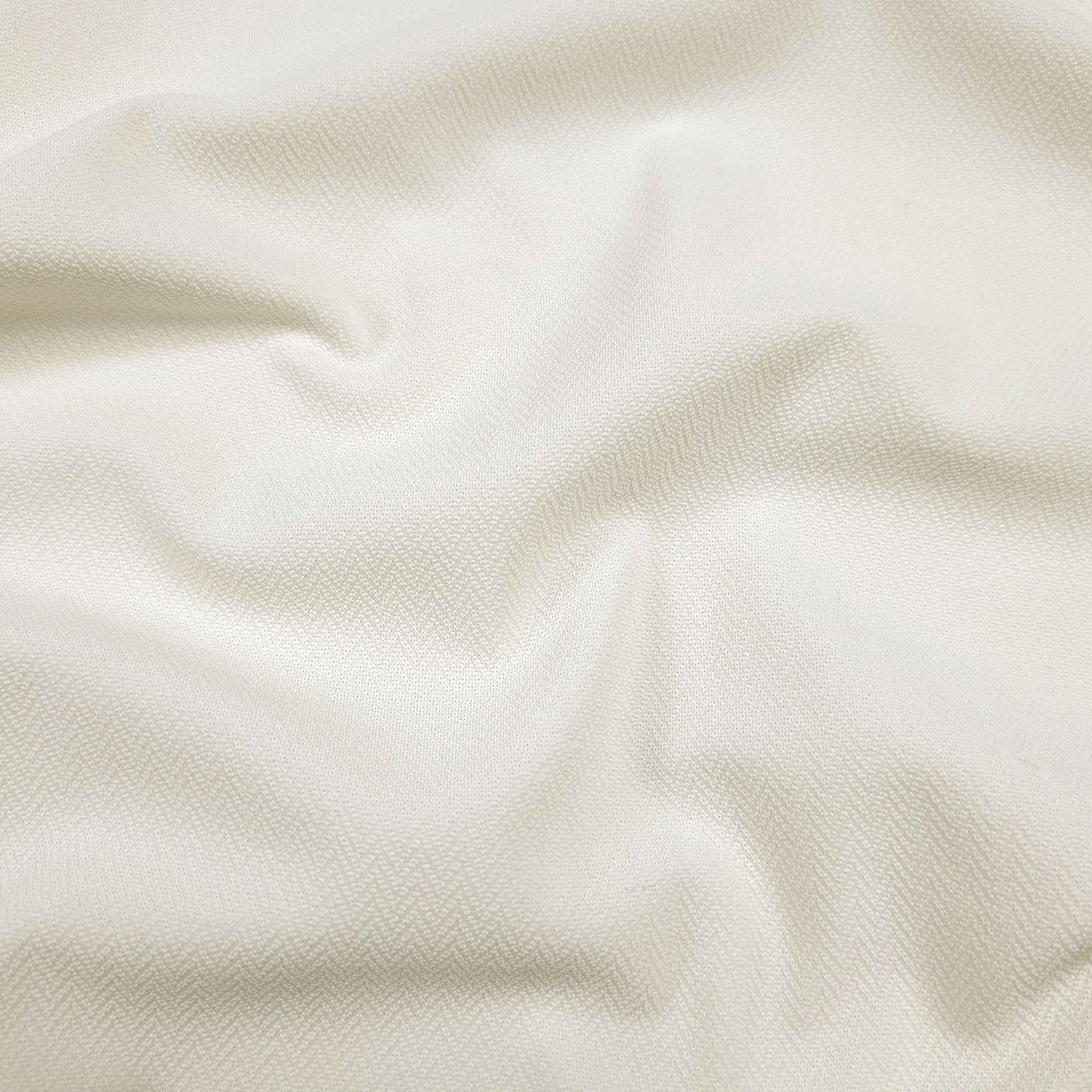 White Stretch Fabric Zig Zag Weave Image