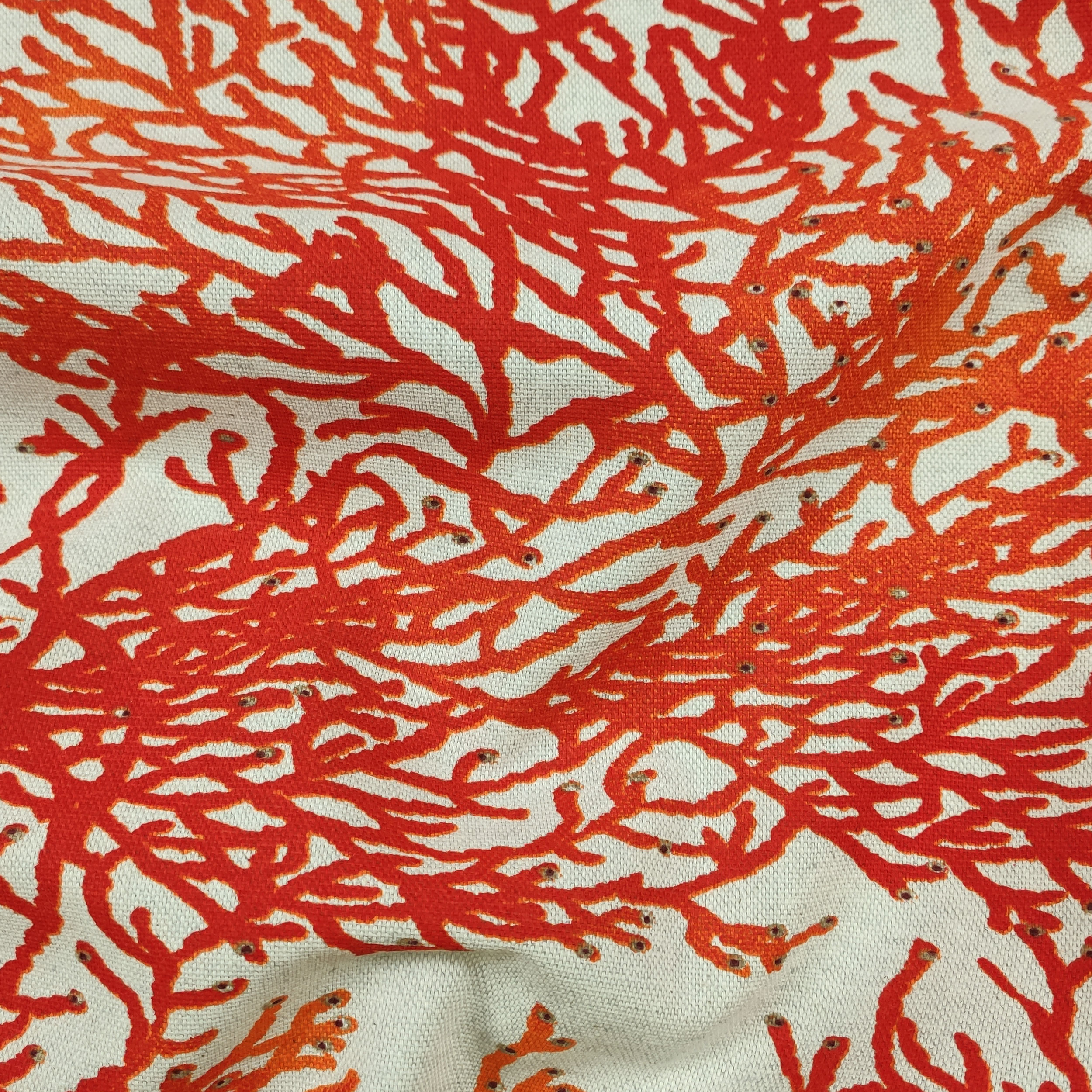 Rote Koralle Stoff Natur