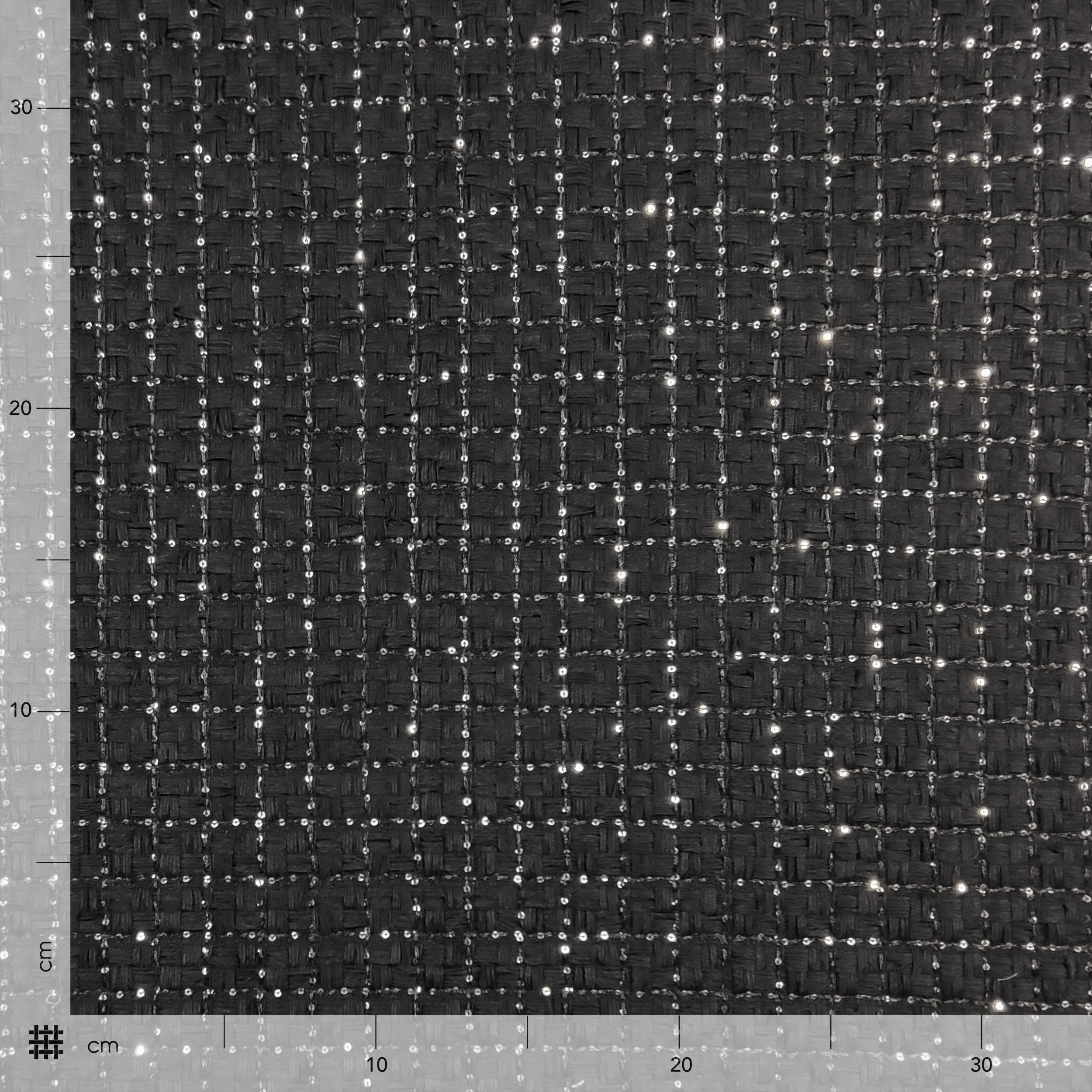 Jacquard Fashion noir avec micro paillettes