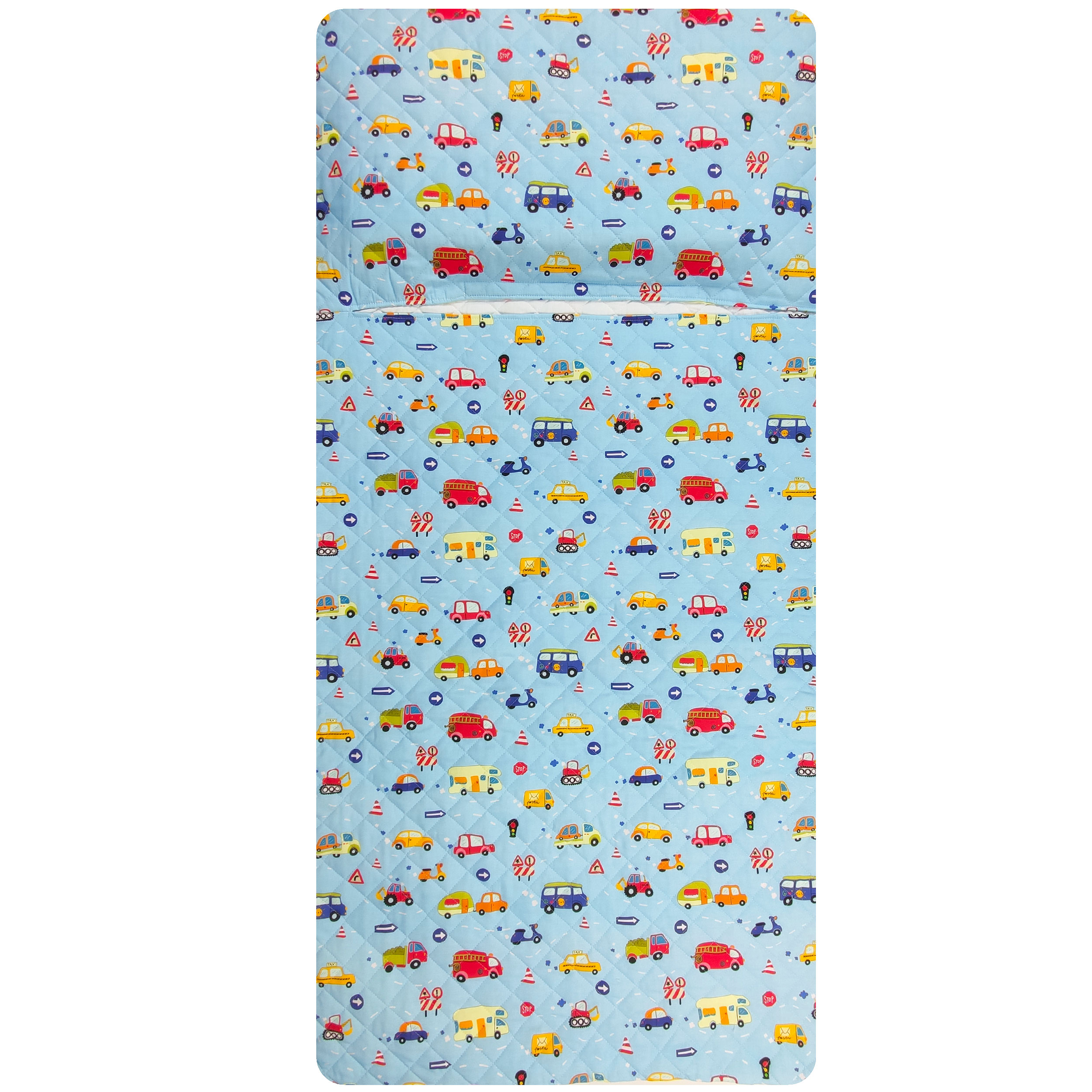 Sac de couchage pour voiture de bébé Fond bleu clair - Panini Fabrics