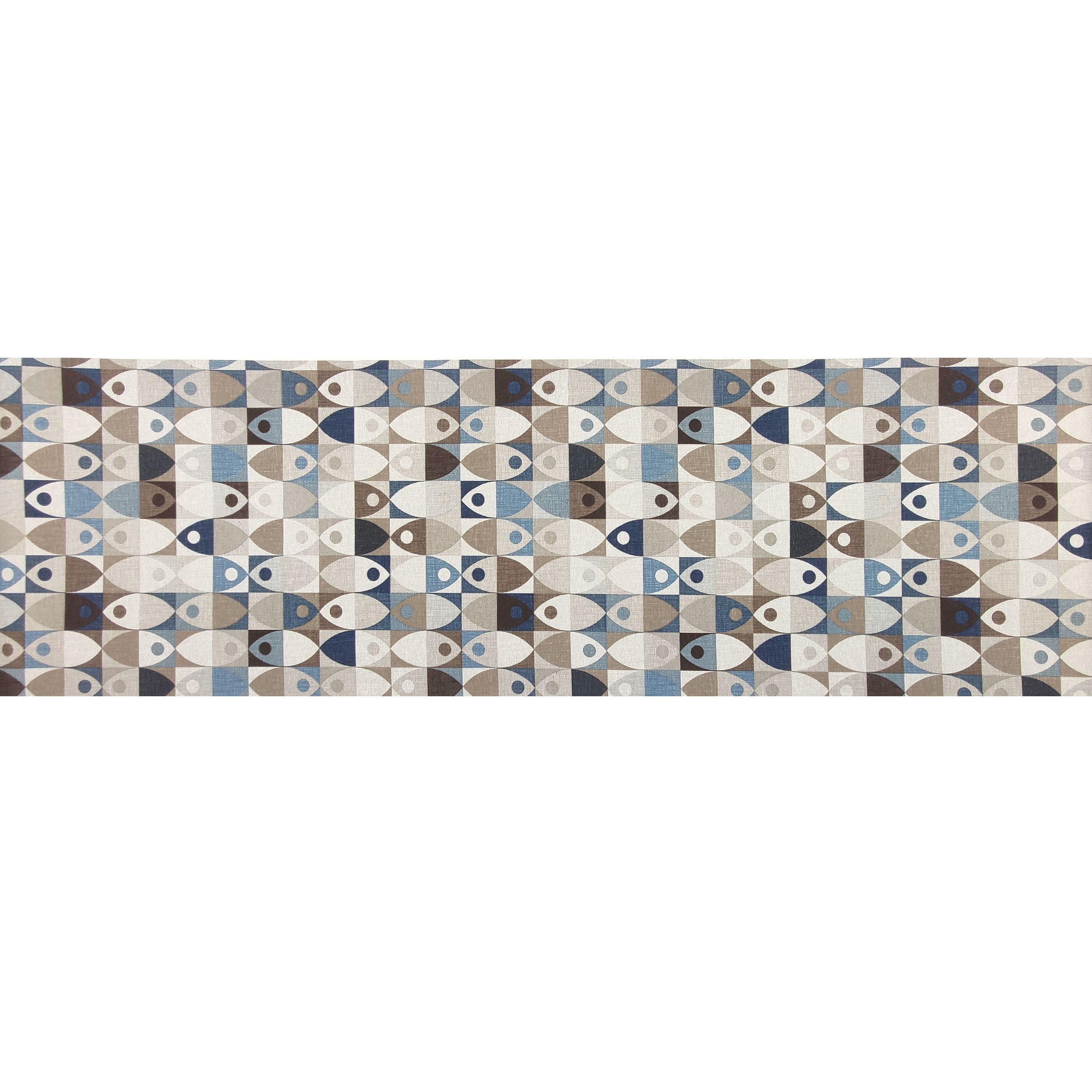 Passatoia da Cucina Pesciolini Toni Blu e Beige