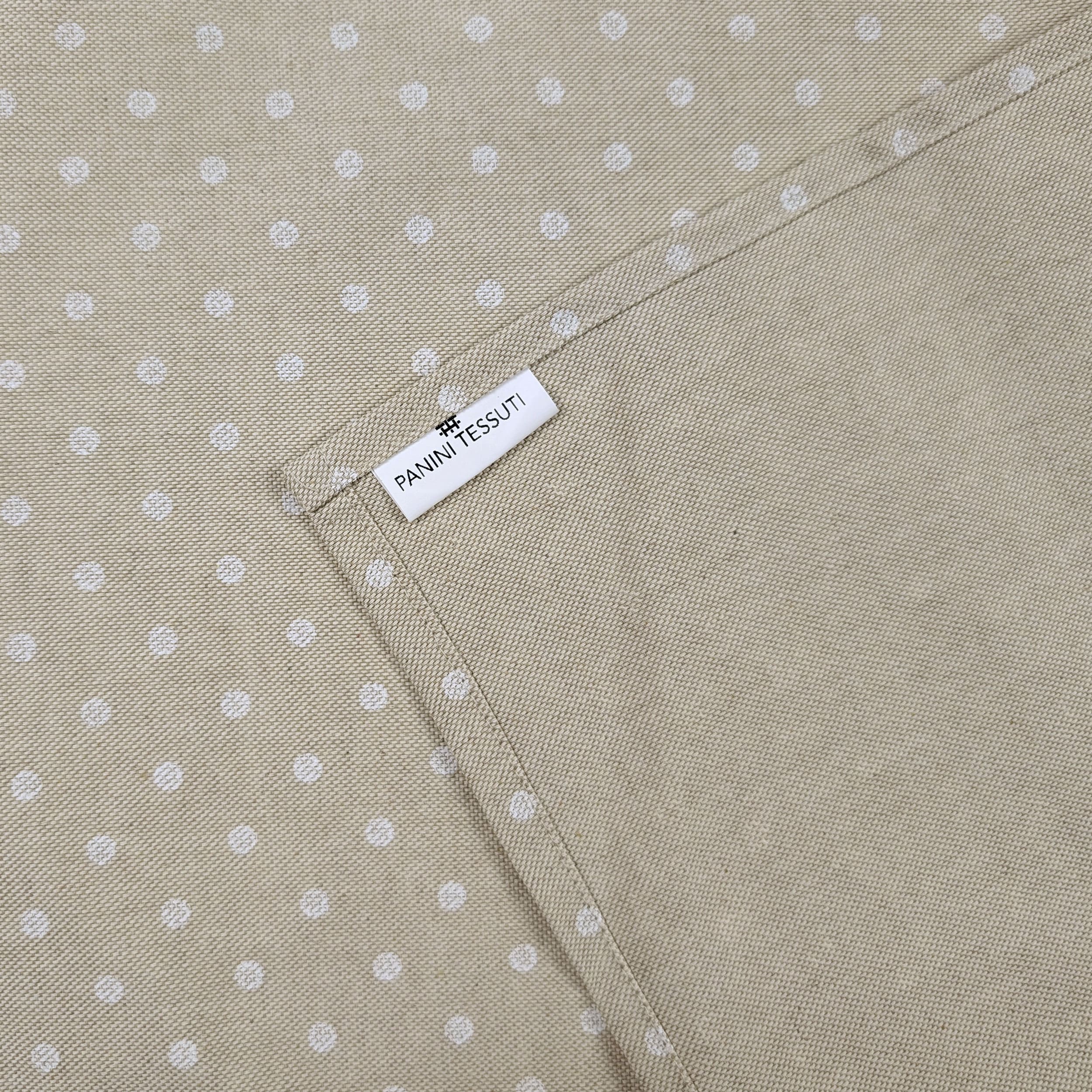 White Polka Dot Tablecloth Image