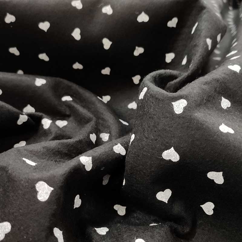 Pannolenci Black White Hearts Image