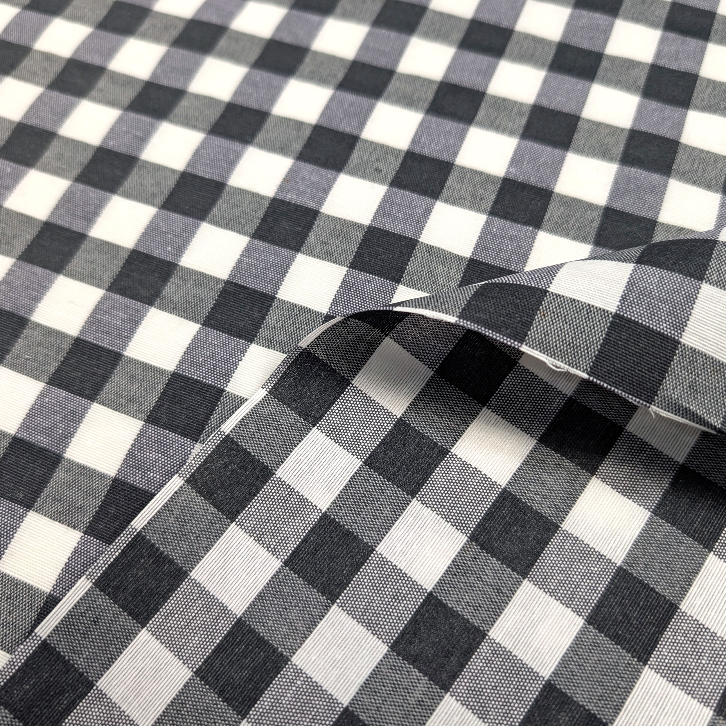Fabric for Black Check Resin Tablecloth Image
