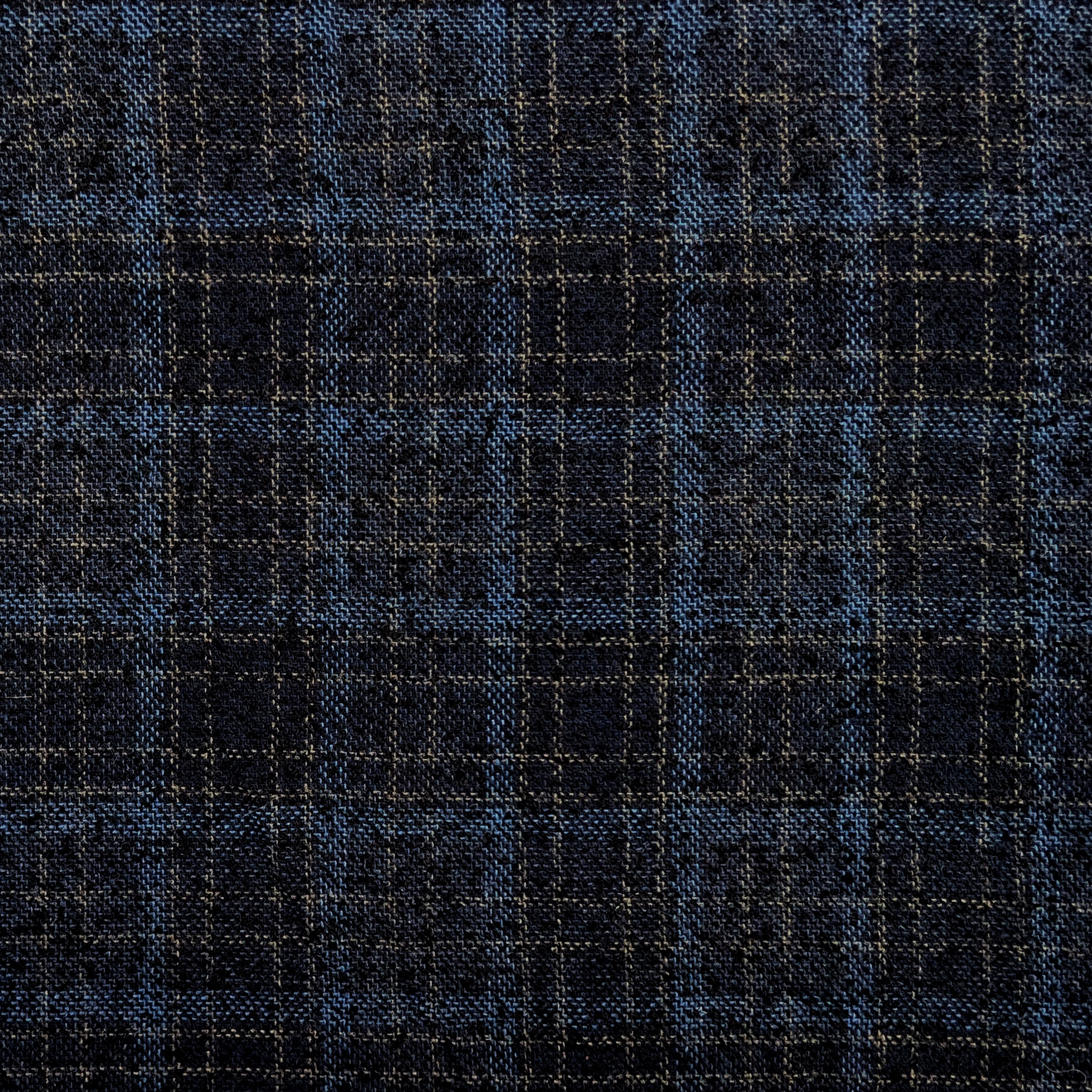 Dark Blue Tartan Tweed Image