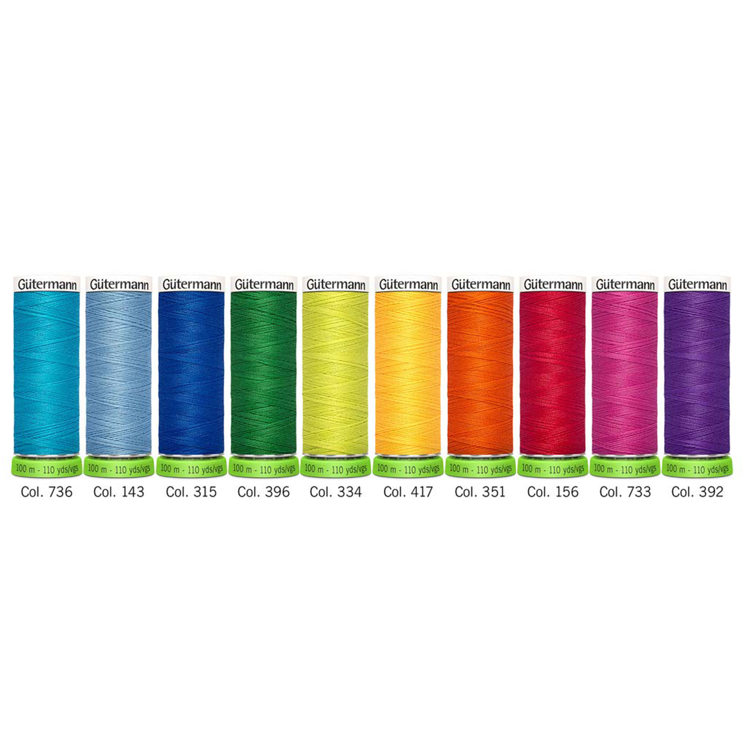 Gutermann Creative Stitching rPET 10 Rainbow Coils Image