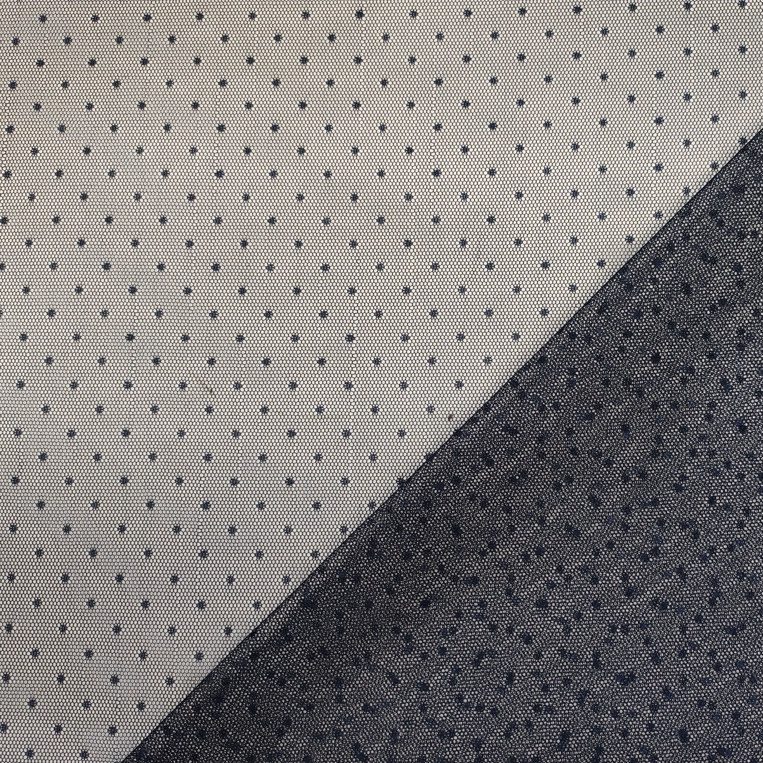 Mitternachtsblauer gepunkteter Tüll