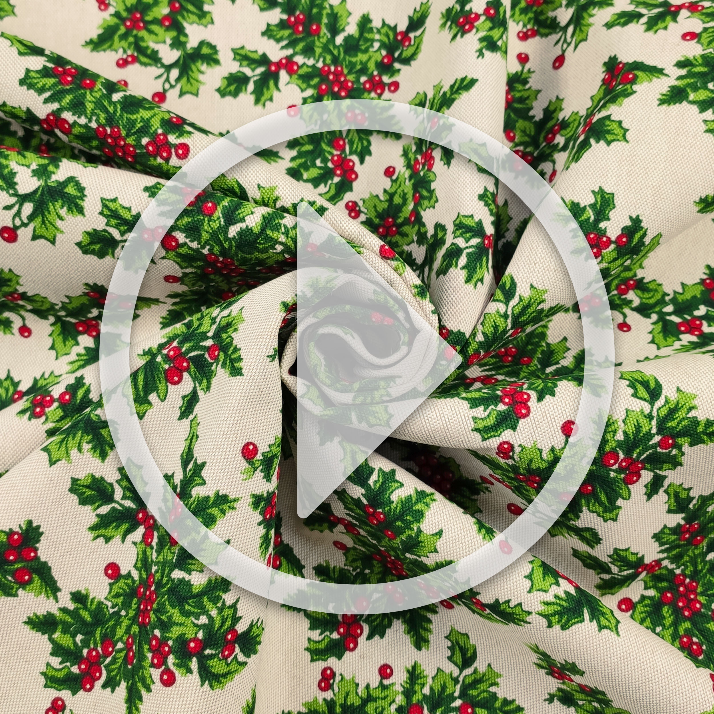 Mixed Cotton Christmas Trefoil Fantasy Image