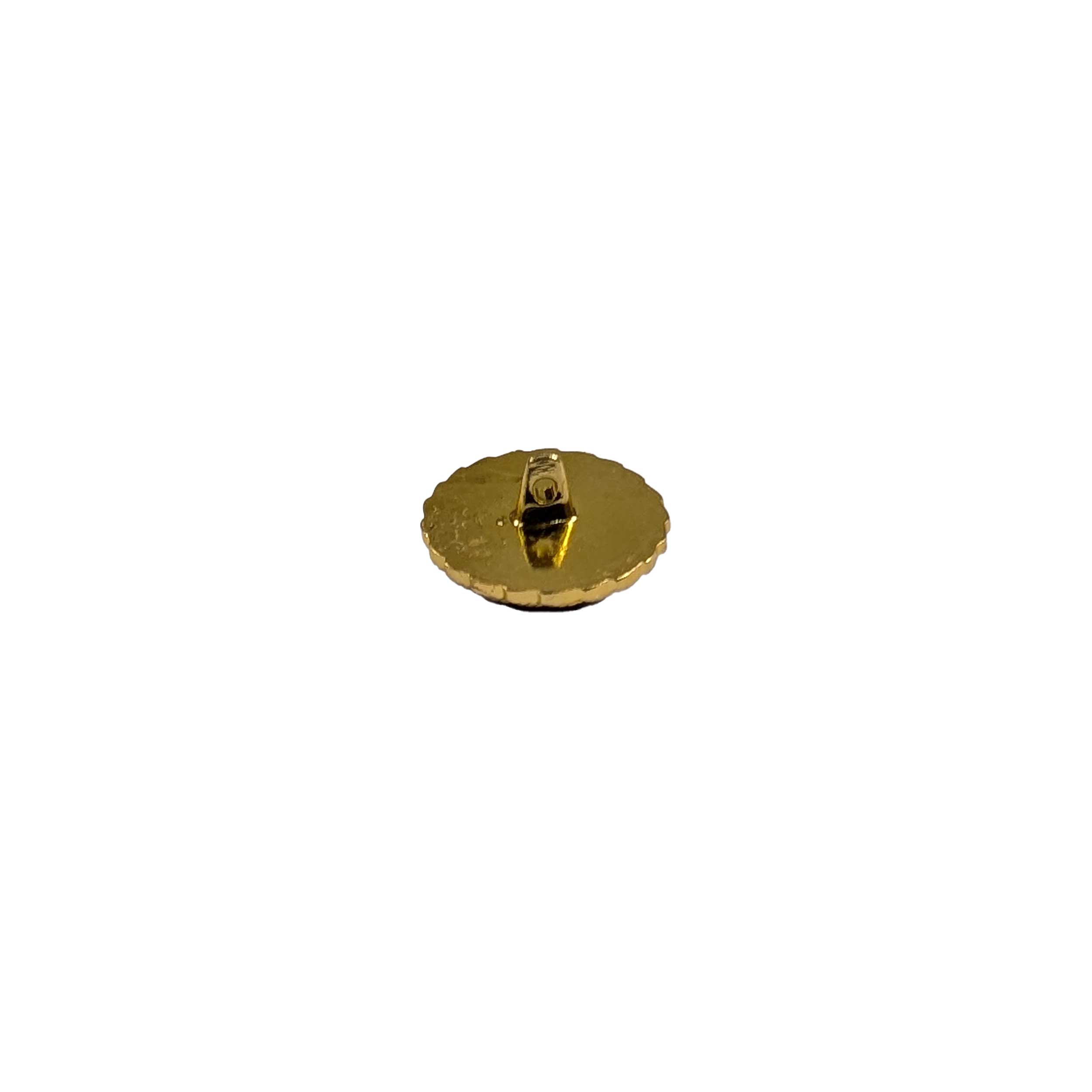 Black Smooth Stone Gold-Edge Jewelled Button Image