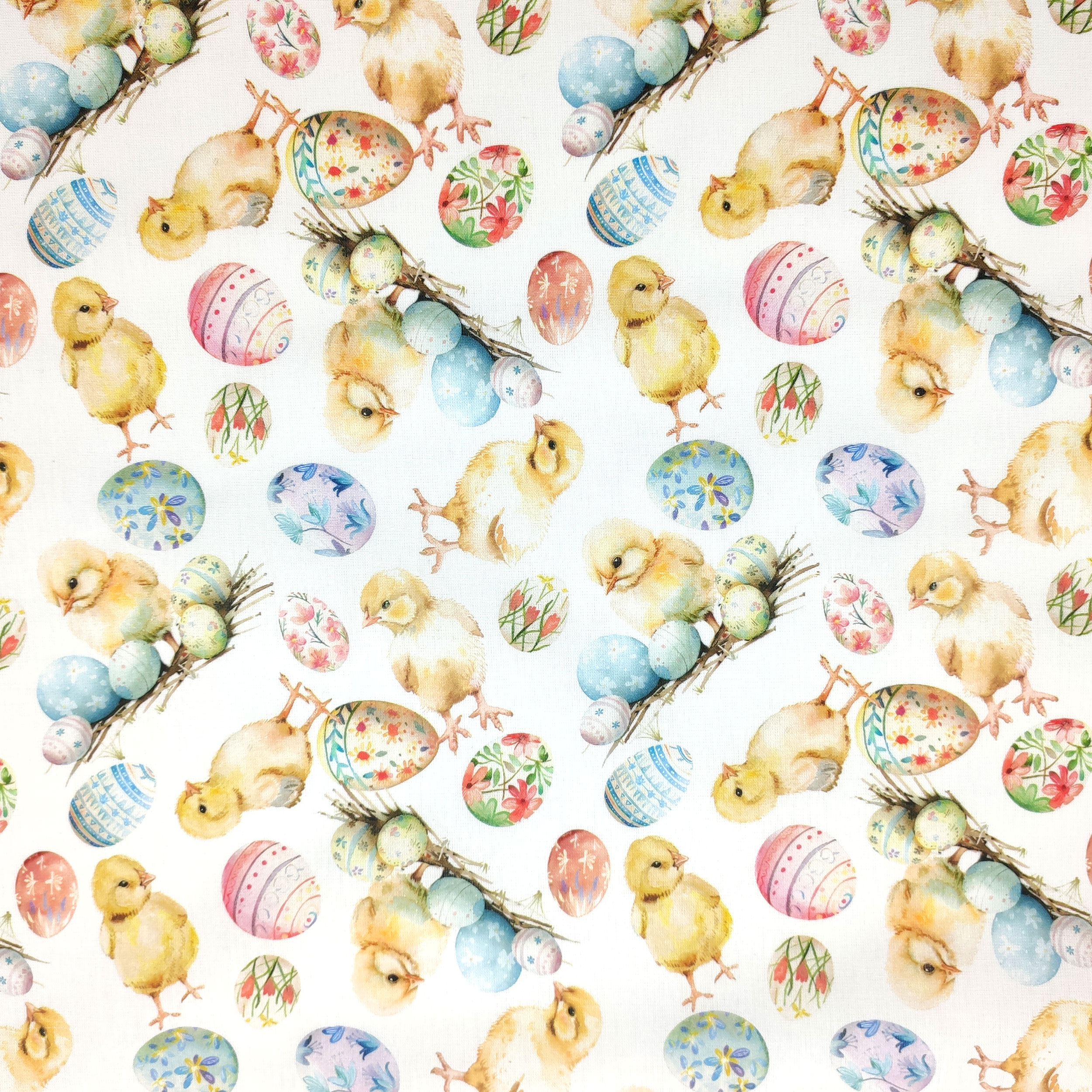 Poussins et œufs de Pâques en coton fantaisie