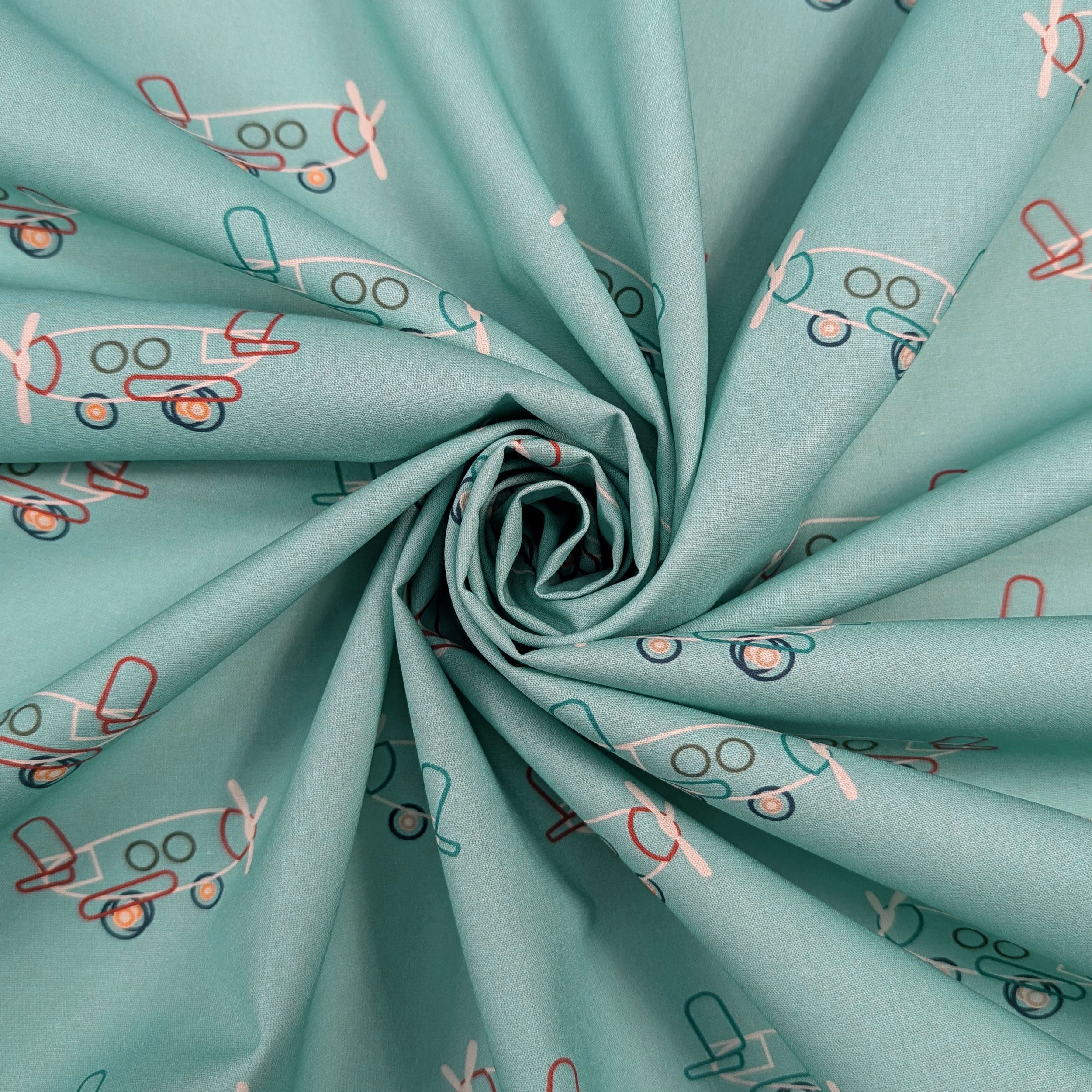Poplin Cotton Airplanes Image