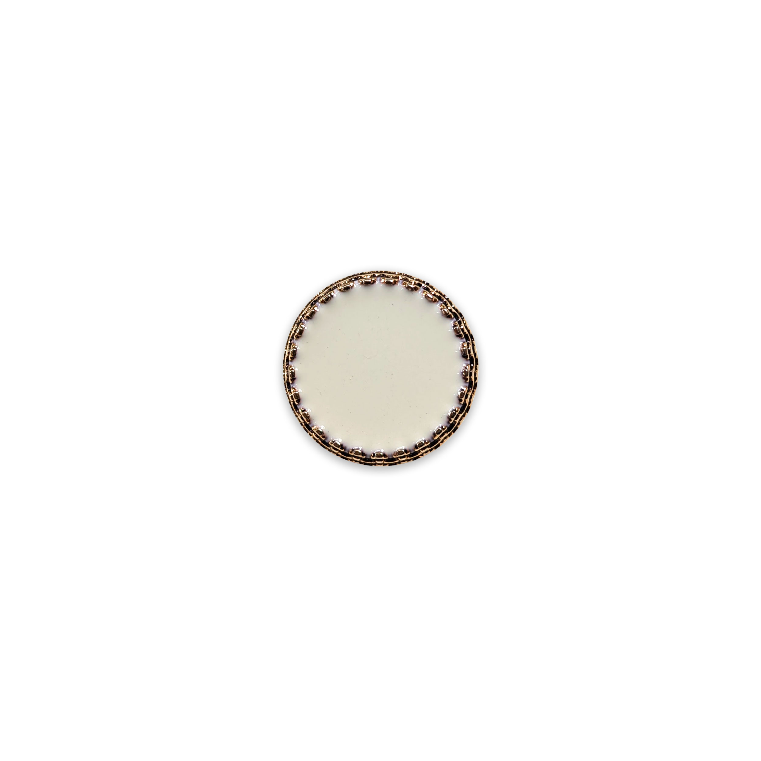 Cream button with Gold Crown Image