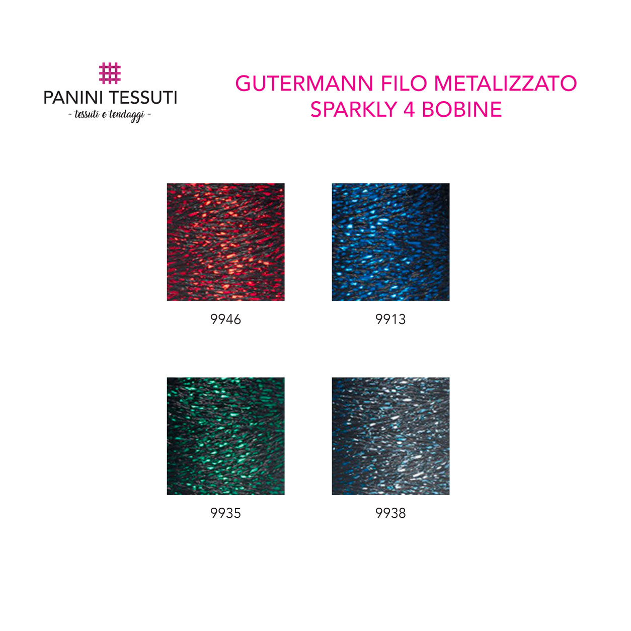 Gutermann Alambre Metalizado Brillante 4 Bobinas Tonos Fríos