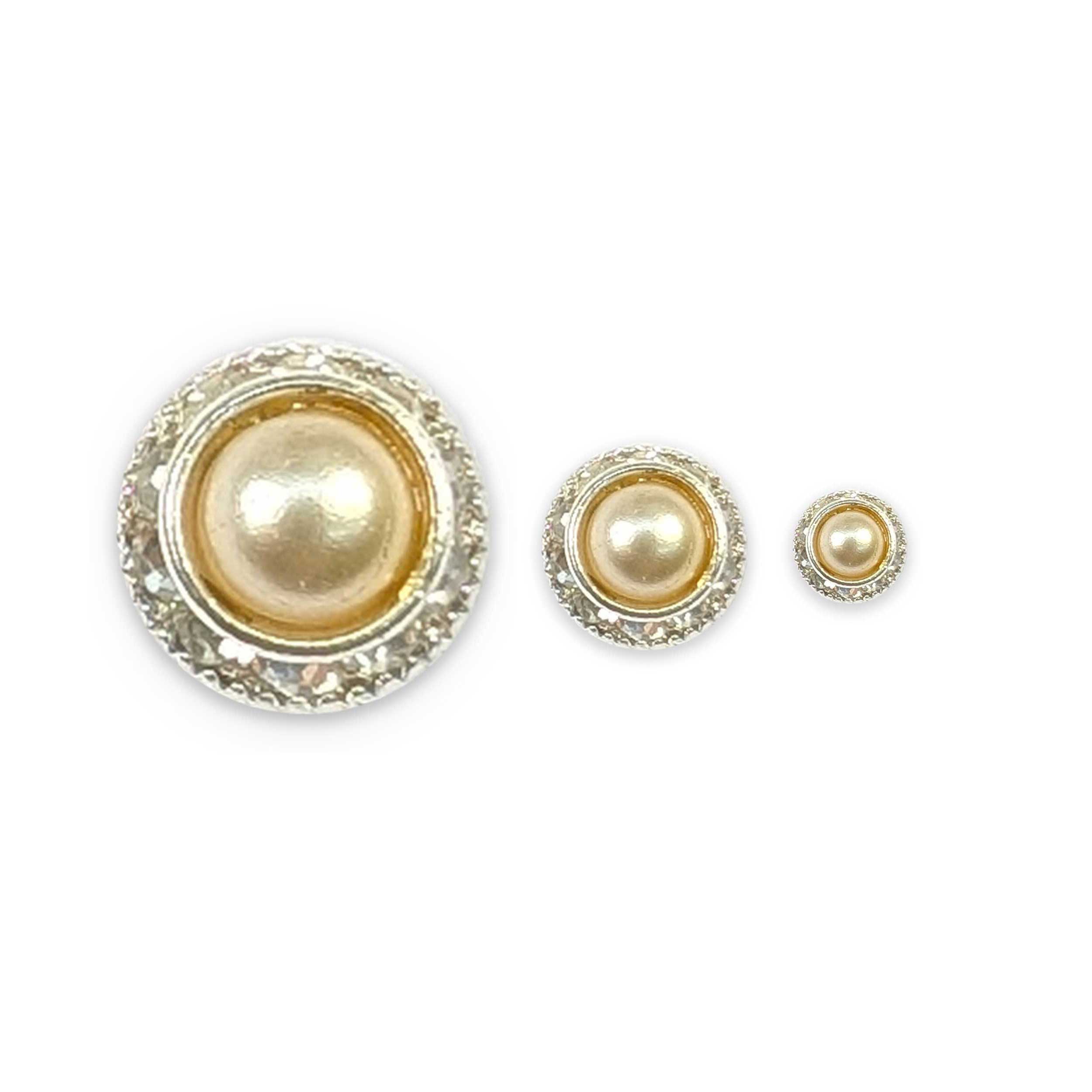 Small Rhinestone Mother-of-Pearl Button Jewel Image