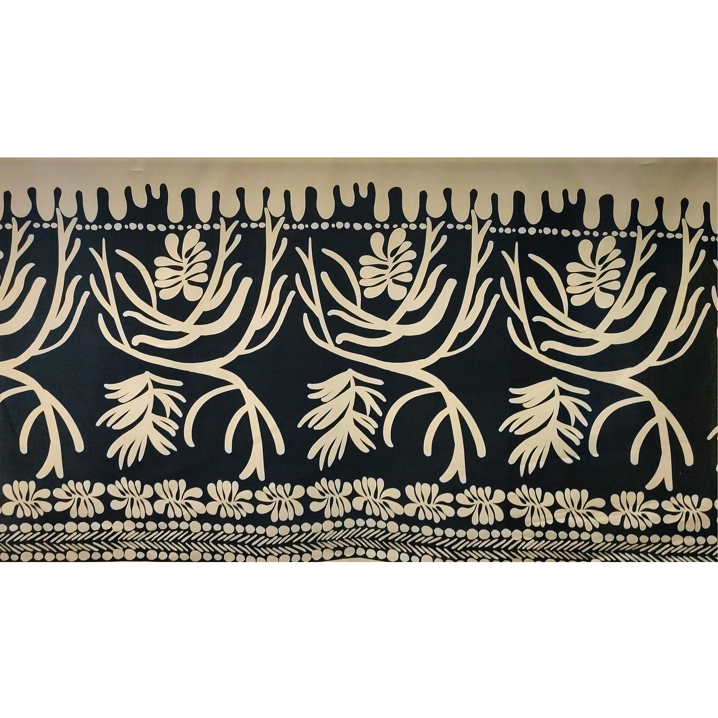 Baumwollpaneel mit Korallen Beige 80x145 cm