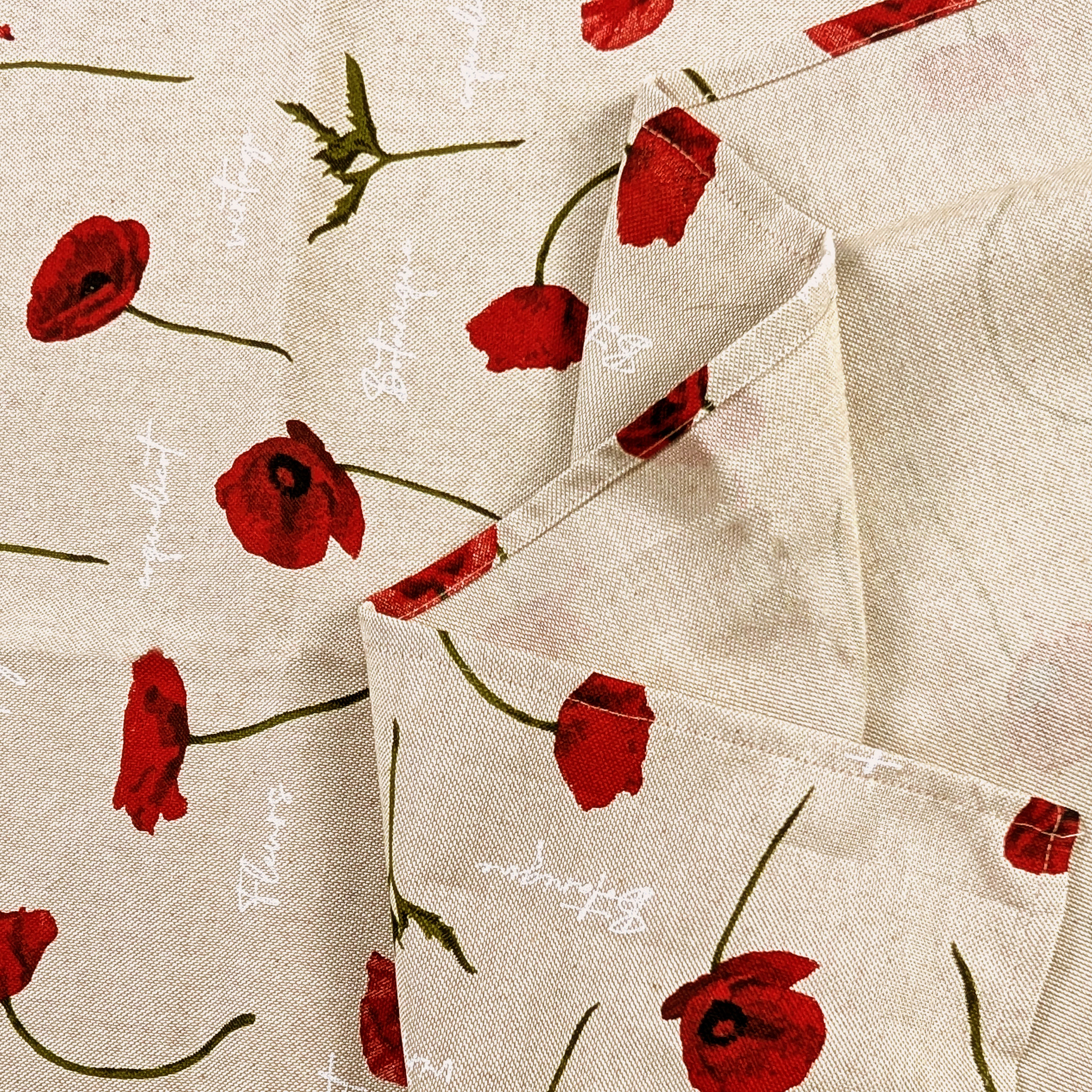 Vintage Poppies Tablecloth Image