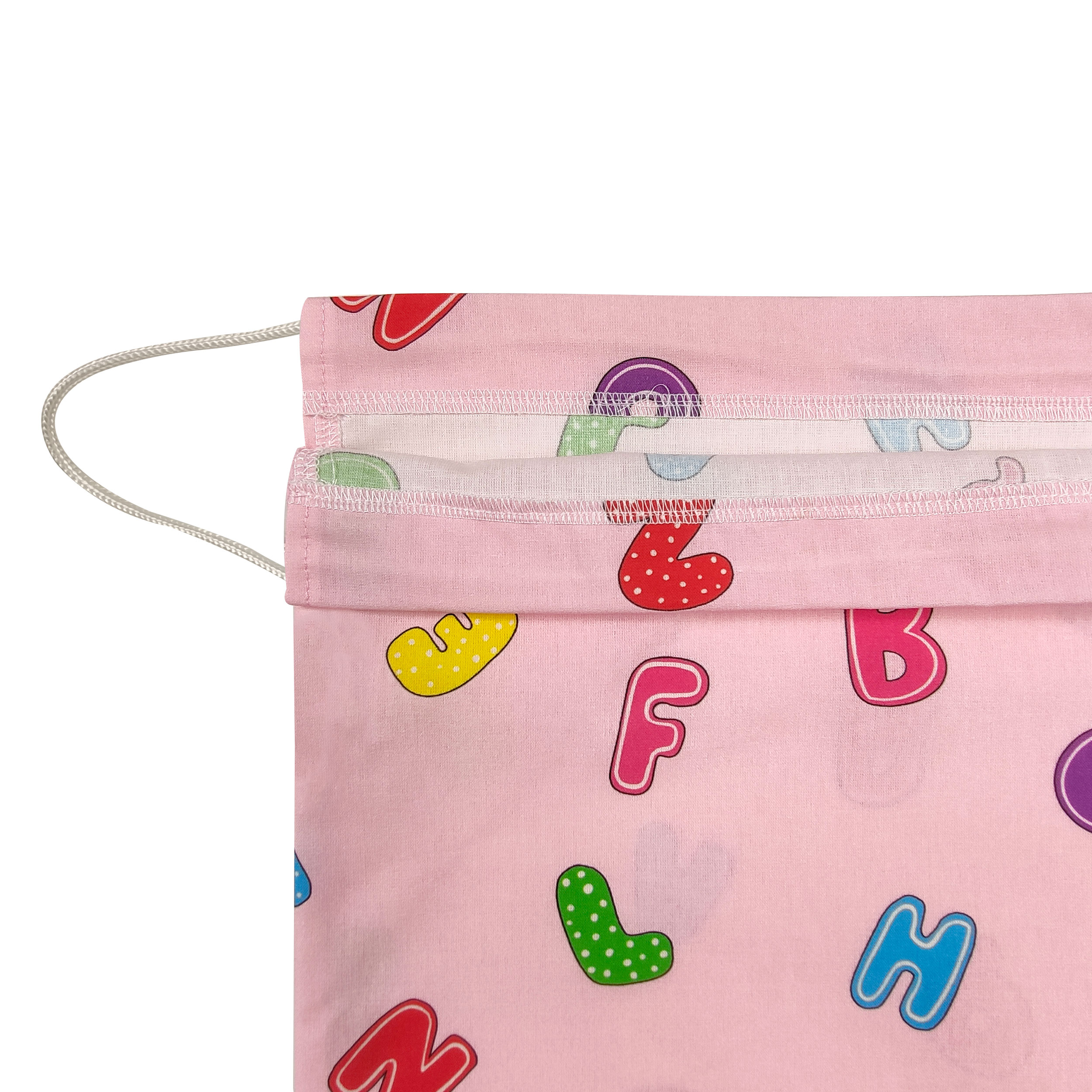  Sac à langer Kindergarten Alphabet Pink Background