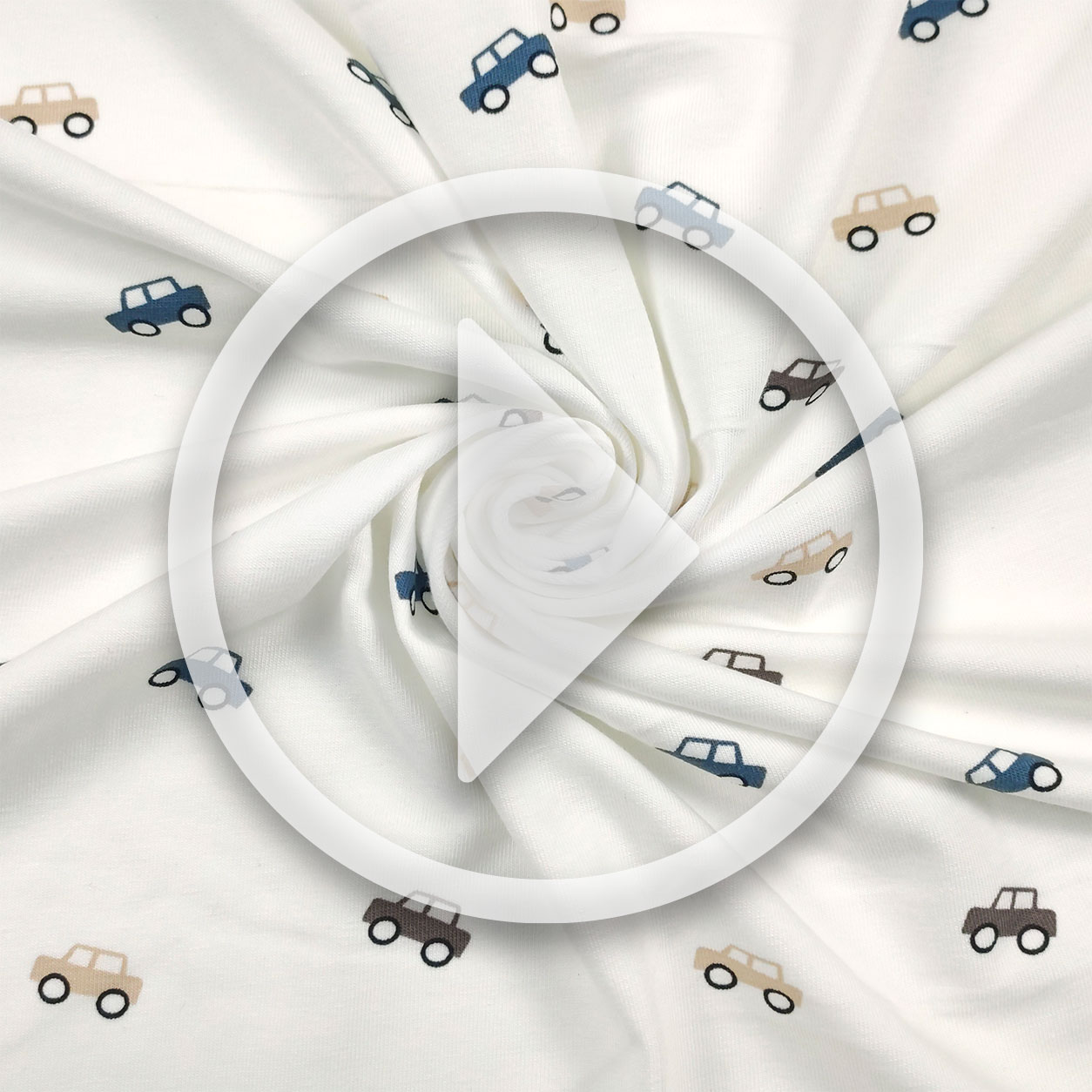 Vintage Cars Cotton Jersey  Image
