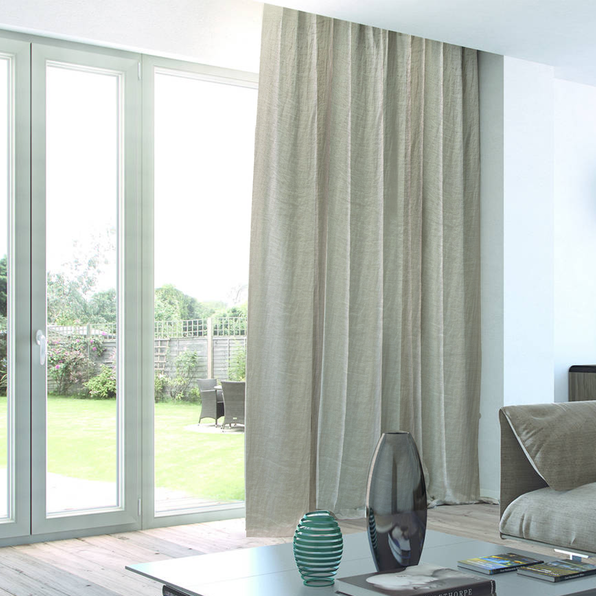 Reliquat de rideau 100% lin Corde 140x310 cm