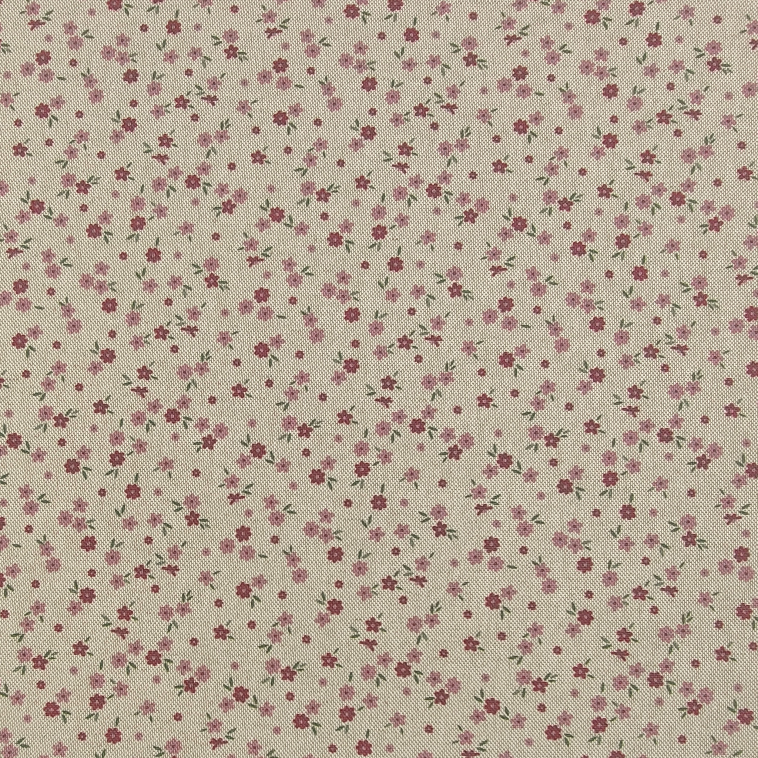 Panama fabric Pink flowers Image