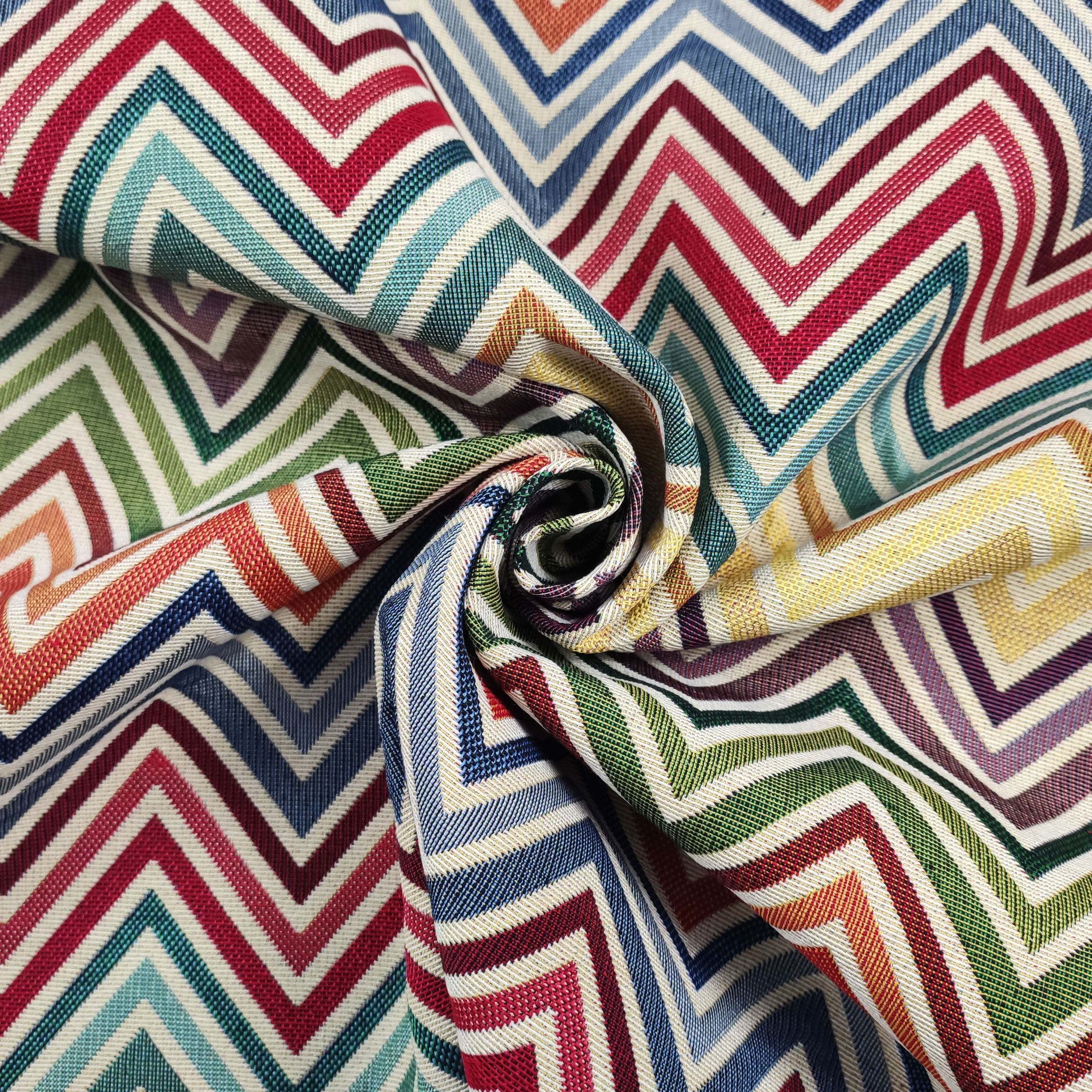 Gobelin Fantasy Zig Zag Multicoloured Stripes Image