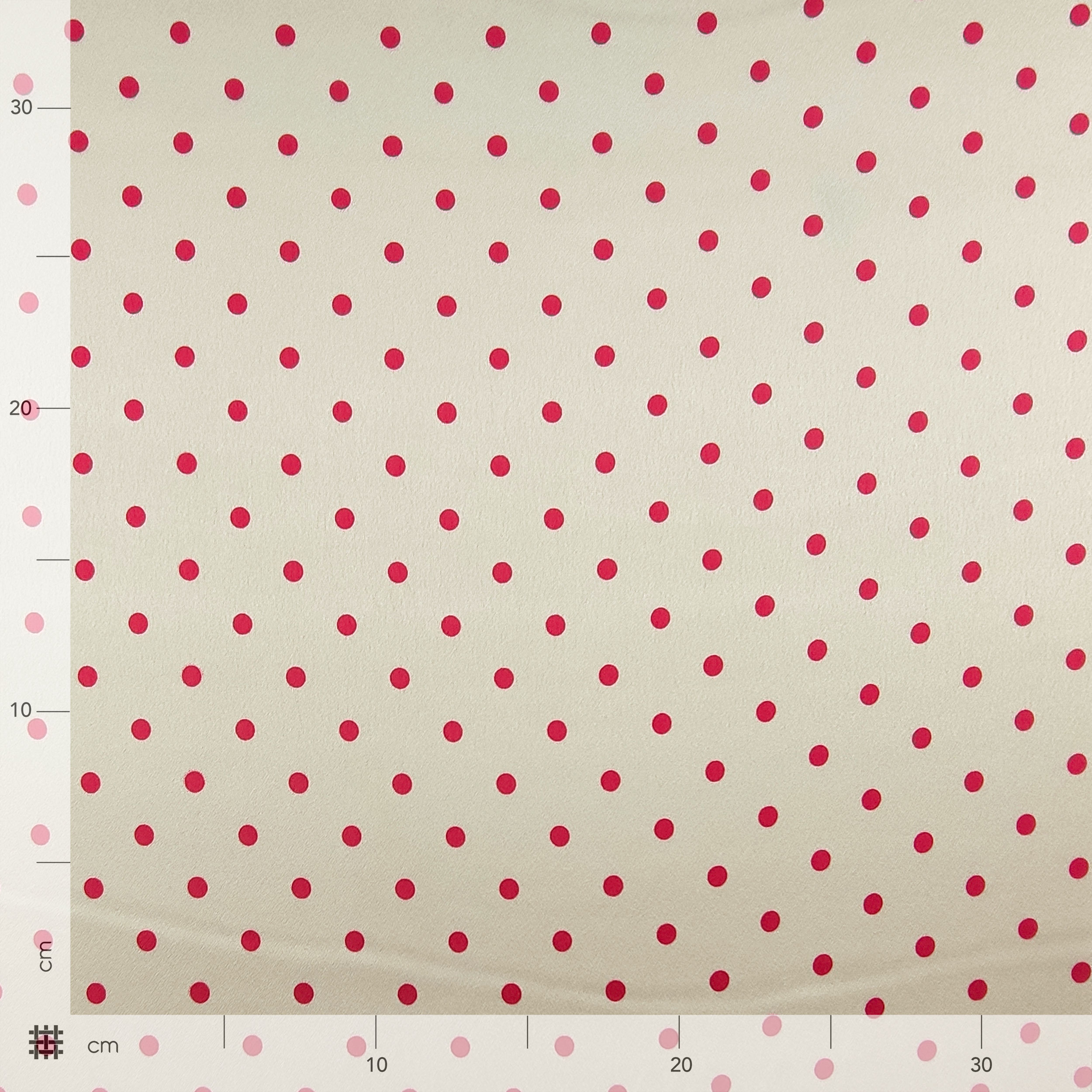 Silk Satin Red Polka Dot