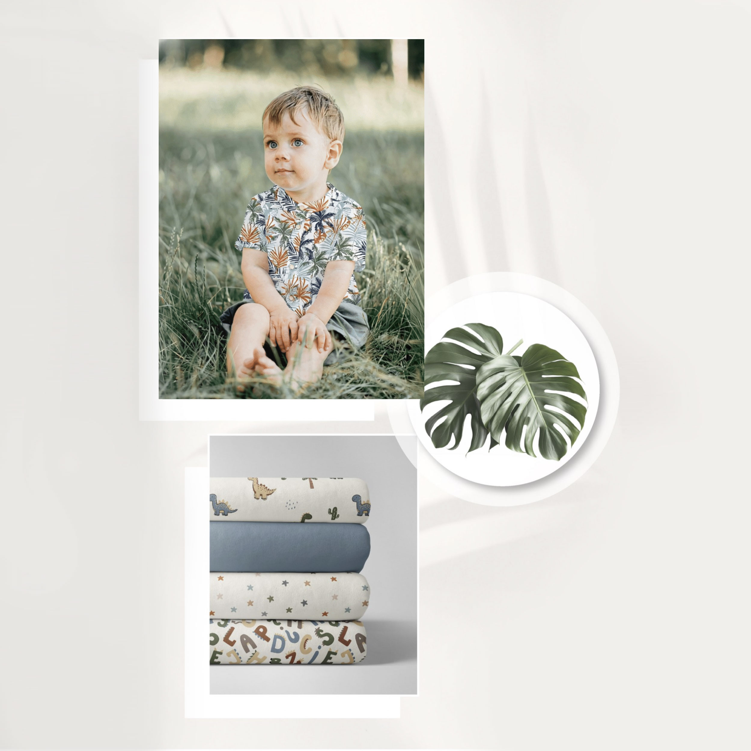 Cotton poplin with Stegosaurus pattern Image
