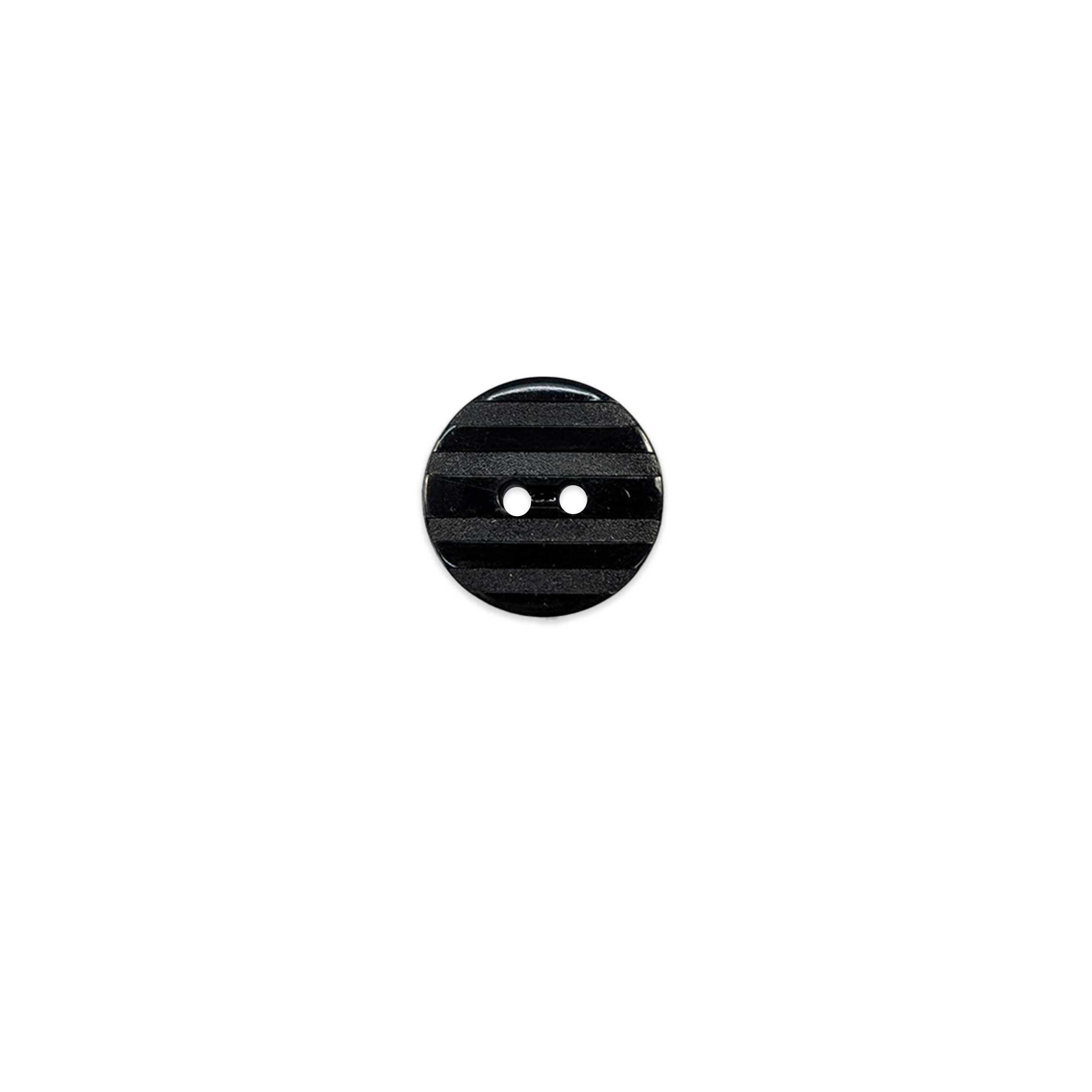 Matt Button 2 Holes Glossy Stripes Black Image