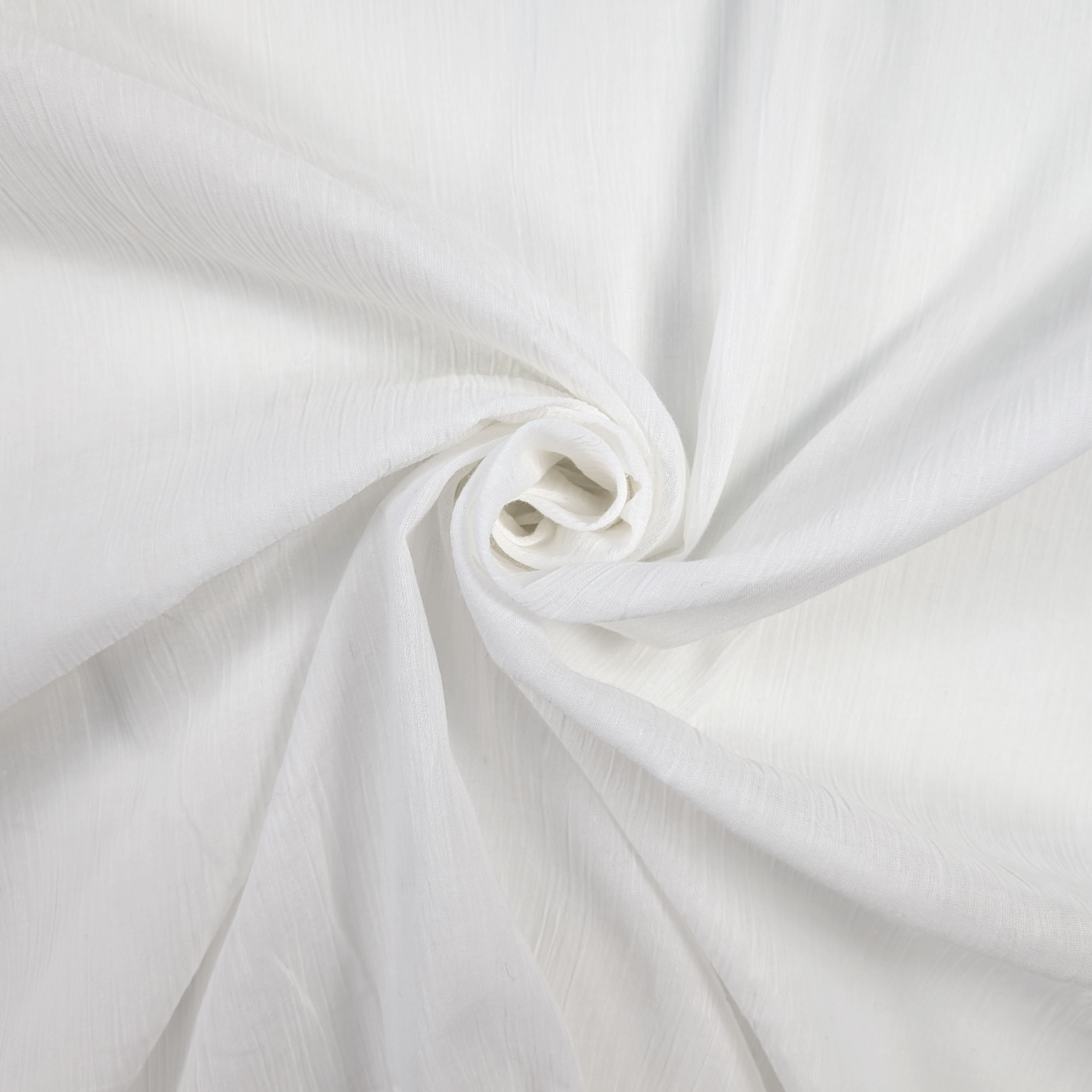 White Cotton Pleated Fabric Image